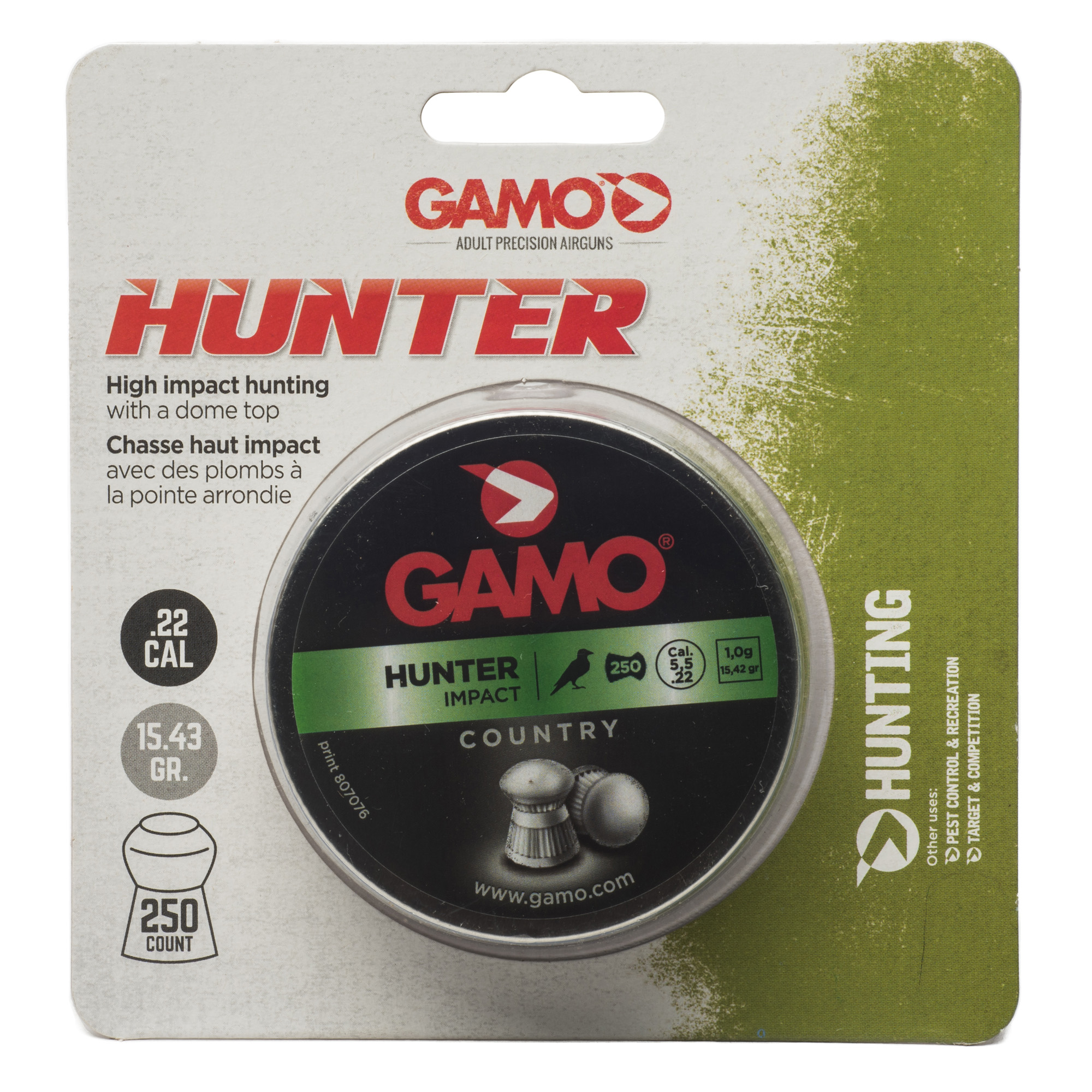 Gamo Hunter .22 Caliber Pellets 250 Count