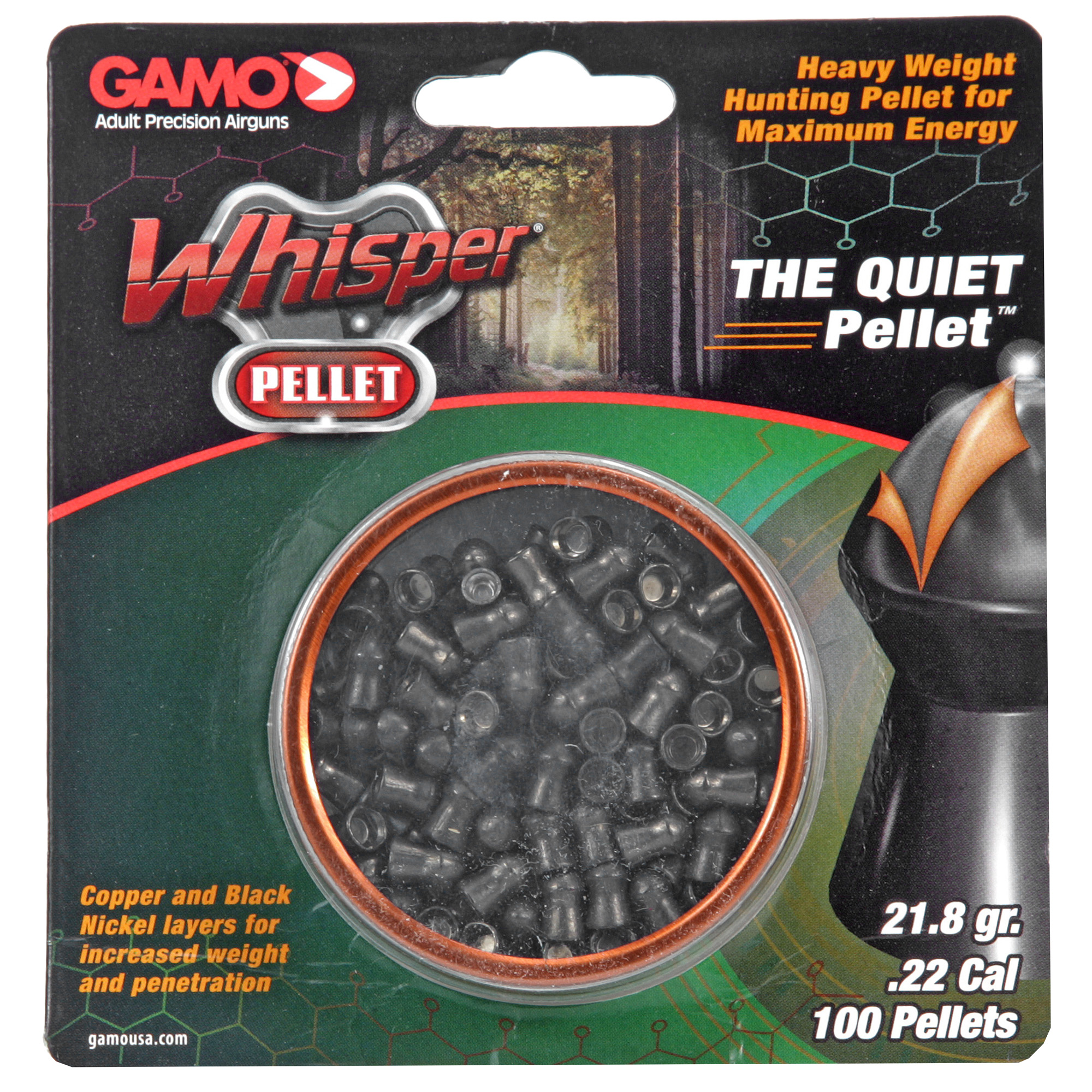 Gamo Whisper Pellet .22 Cal 100CT