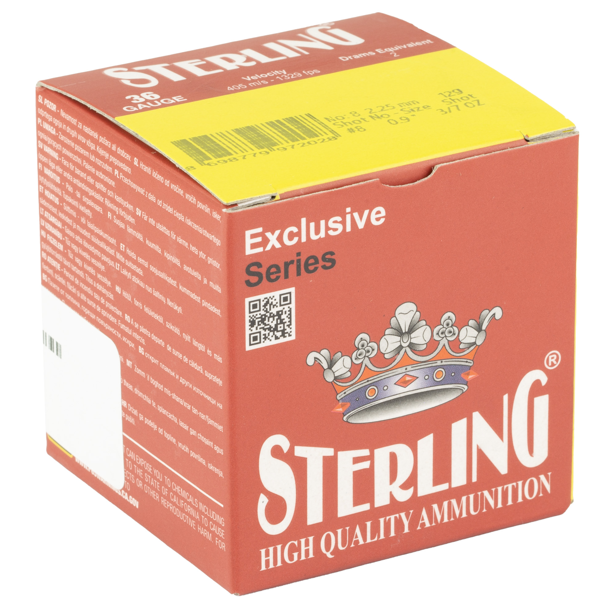 Sterling Exclusive 410 Gauge 2.5 8 25/500 Shot Shells - Image 2