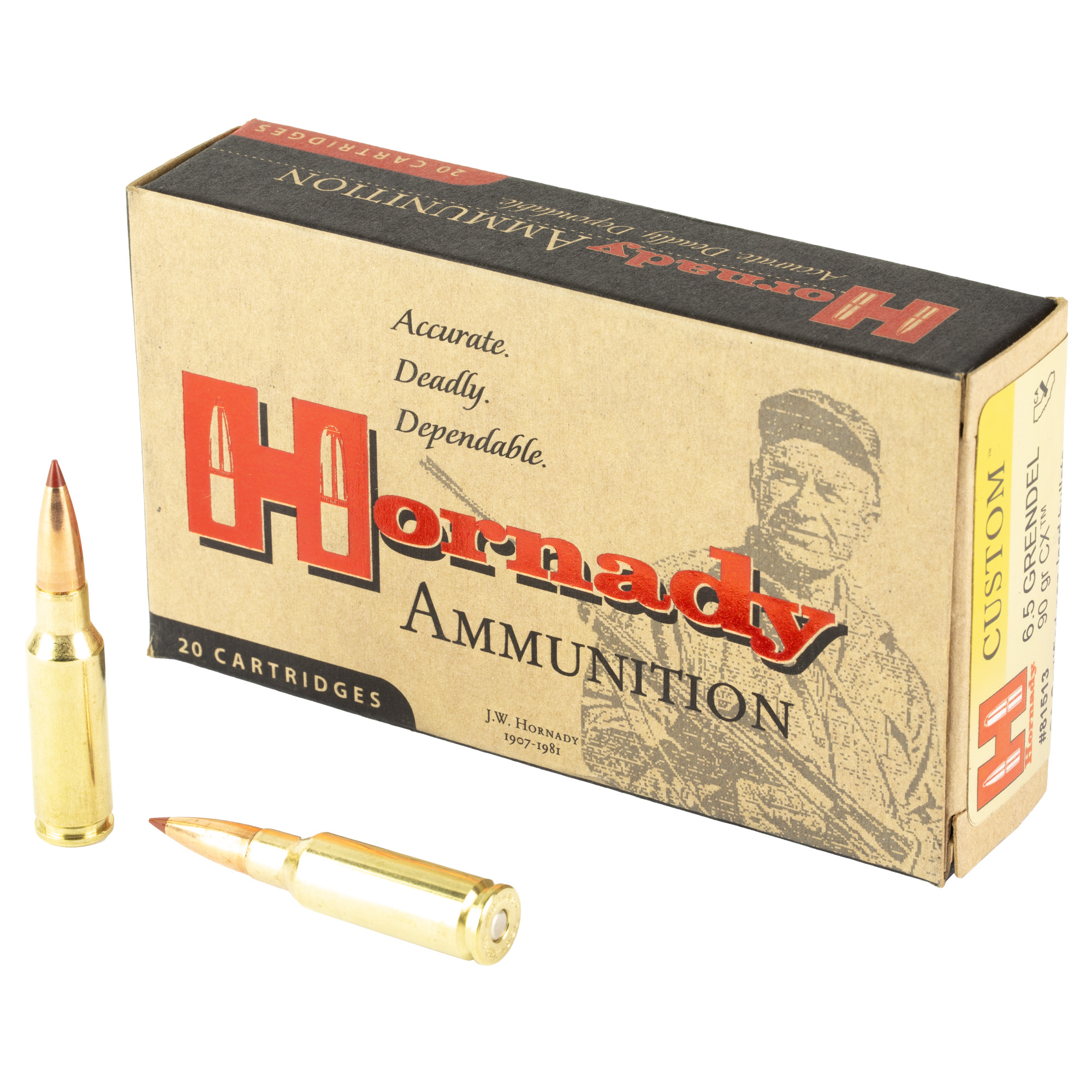 Hornady Custom Ammo 6.5 Grendel 90GR Cx 20RD 10 Boxes Per Case