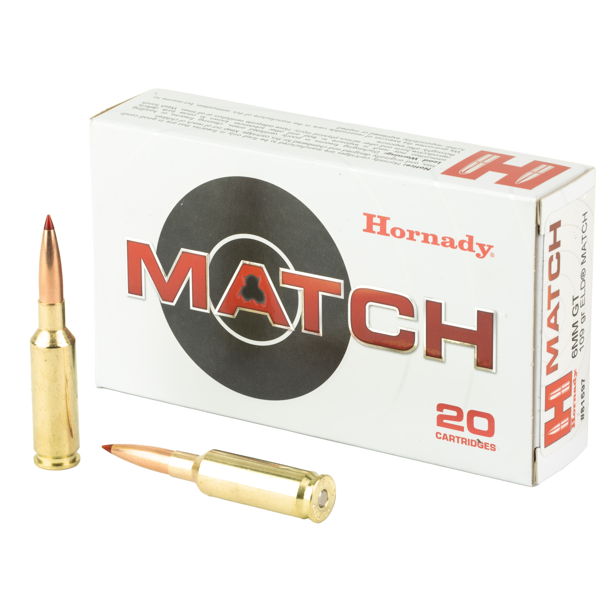 Hornady Match 6MM Gt 109GR Eld Match 20RD