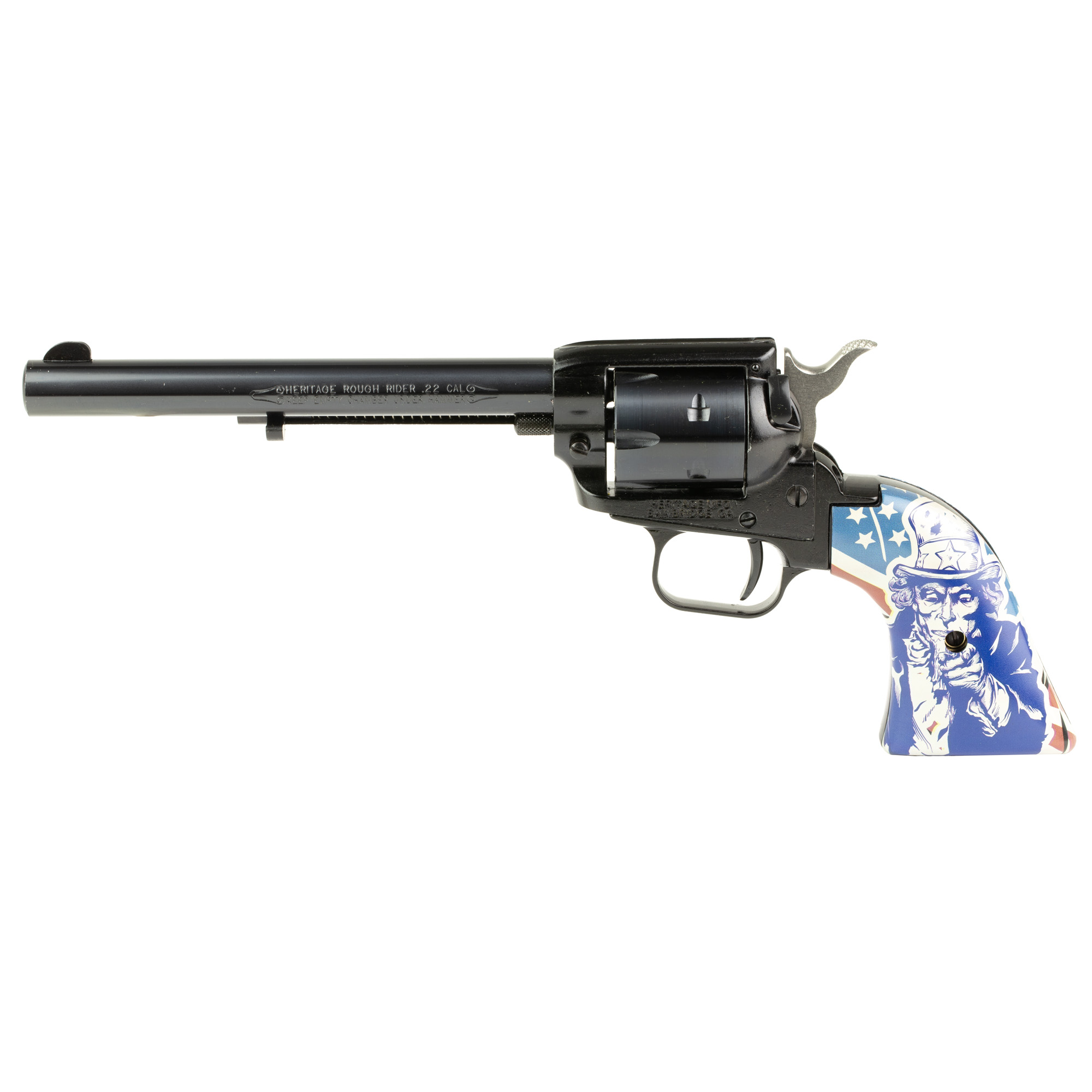 Heritage Rough Rider 22LR 6.5 6RD Revolver With Uncle Sam Grips