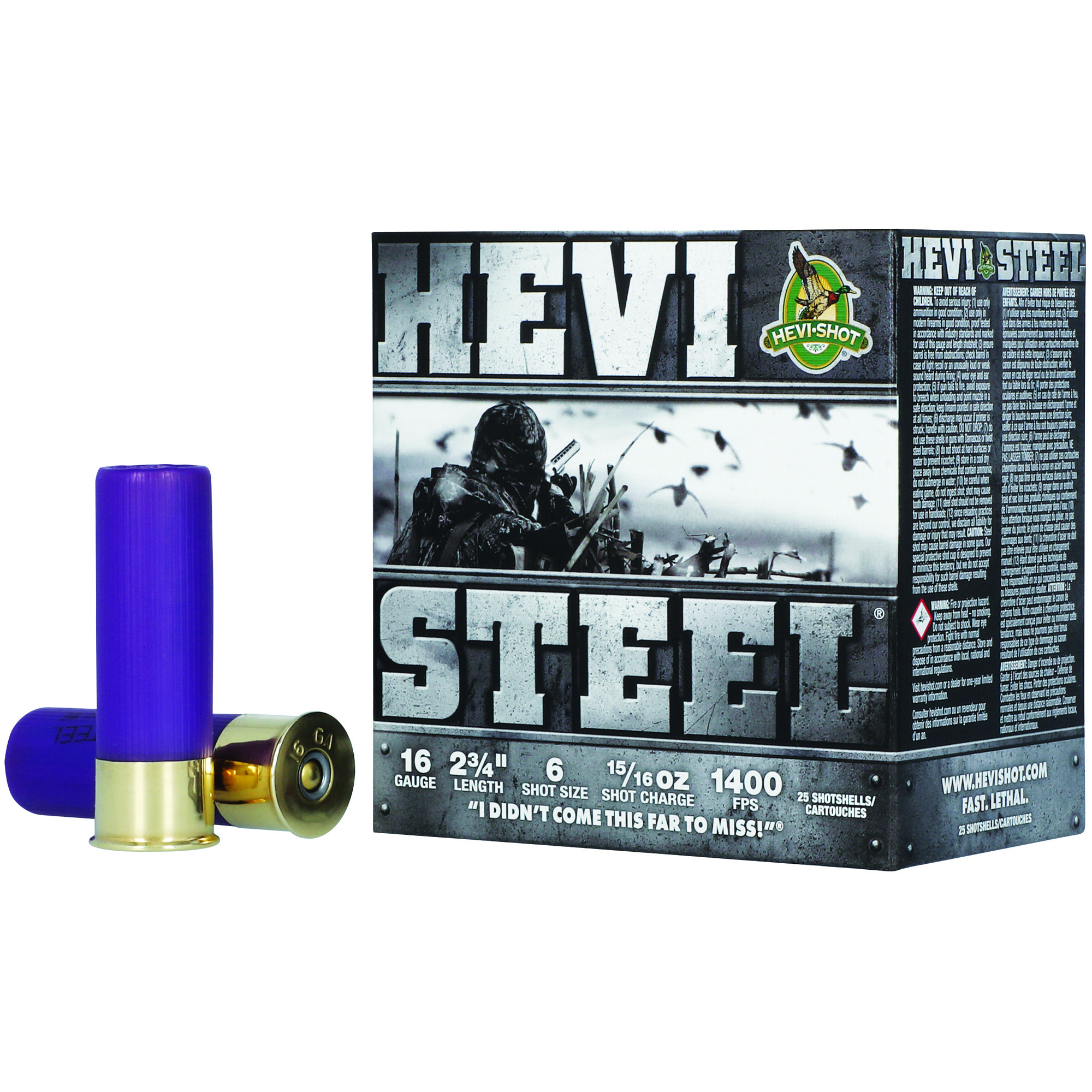 Hevi-steel 16GA 2-3/4IN 1OZ 6 Ammo 25RD