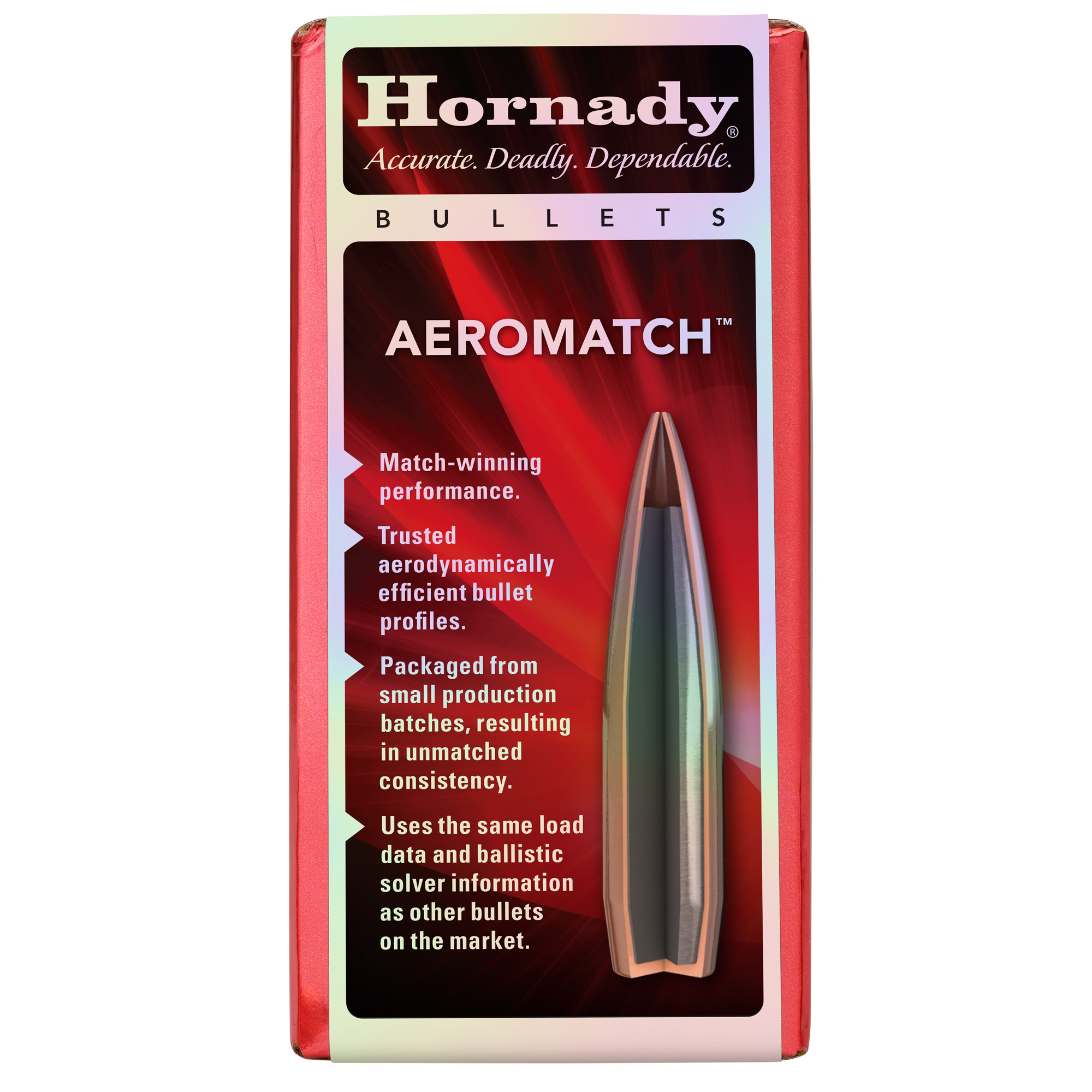 Hornady Aeromatch 30CAL .308 175GR Hollow Point Boat Tail 100CT