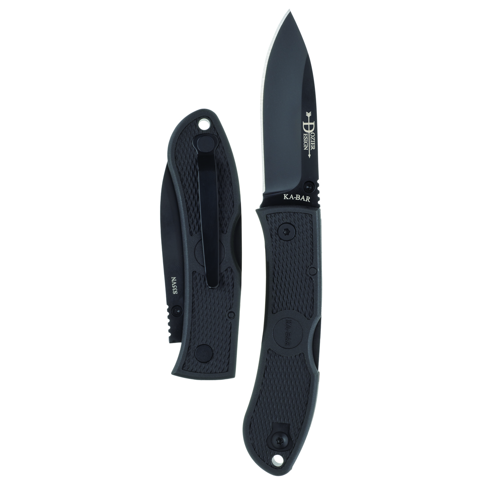 Ka-bar Dozier Folding Hunter 3 Black Folding Knife - Image 2