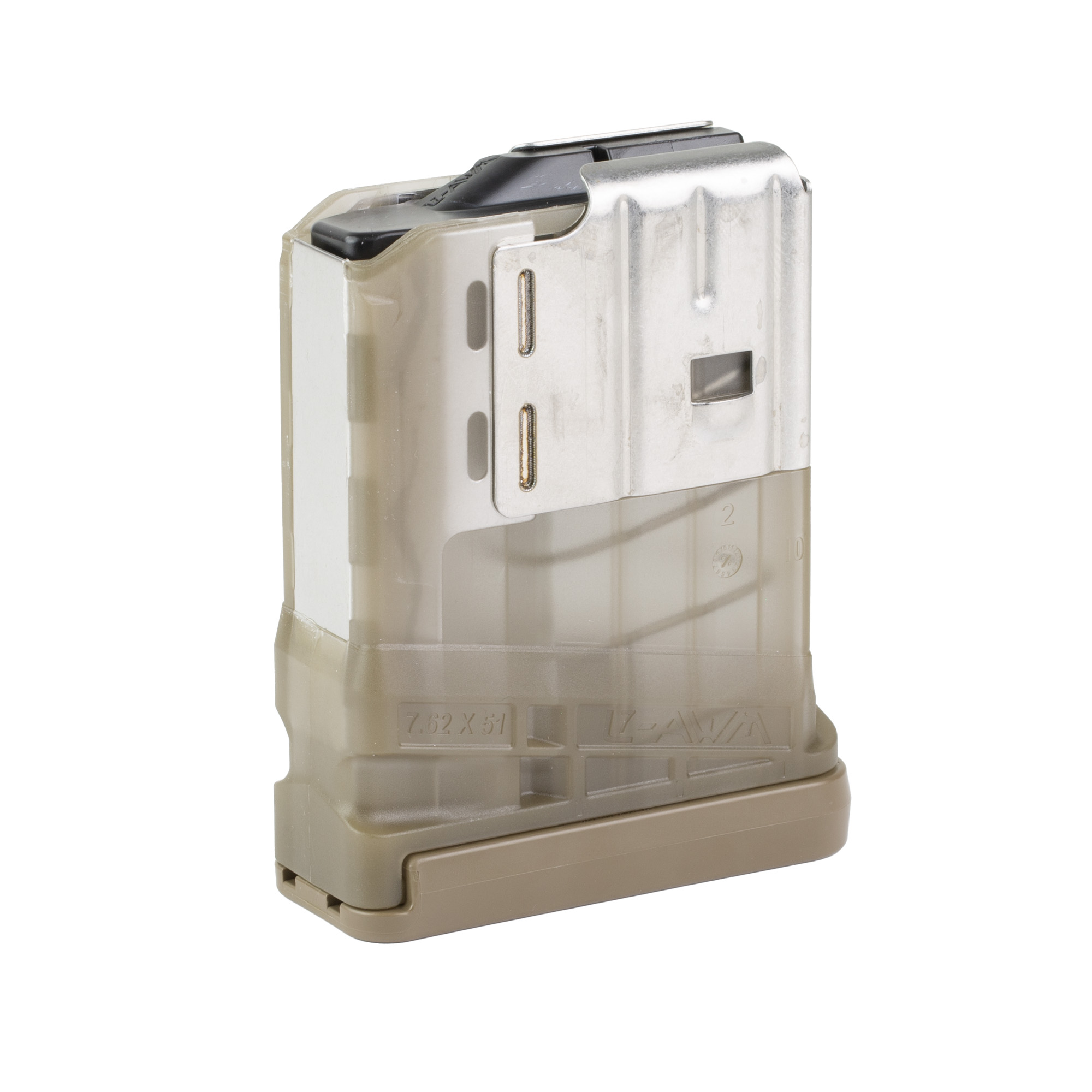 Lancer Magazine L7AWM SR-25 G2 7.62X51 10RD Translucent Fde