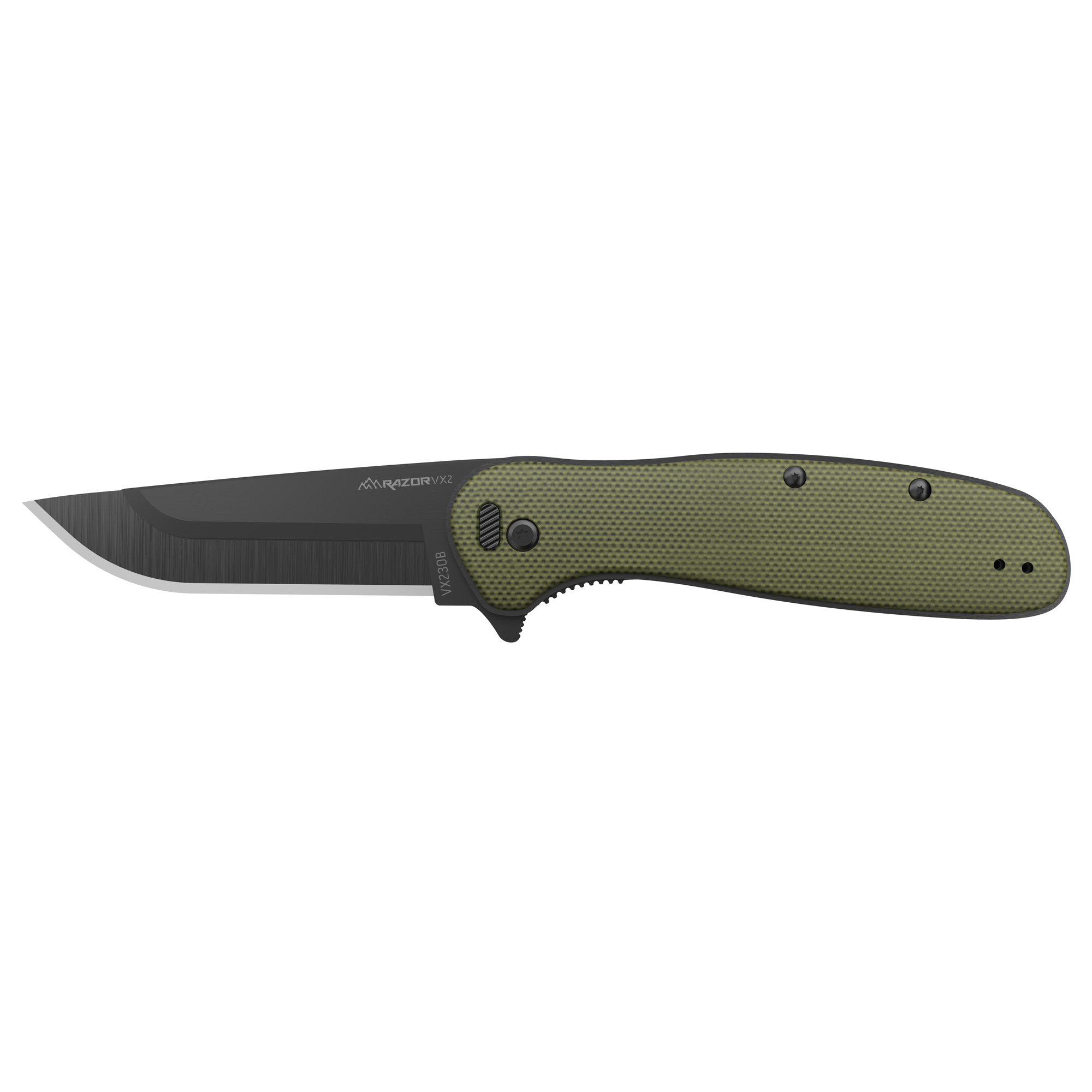 Outdoor Edge Razor VX2 Folding Knife 3 Plain Edge Brown Micarta