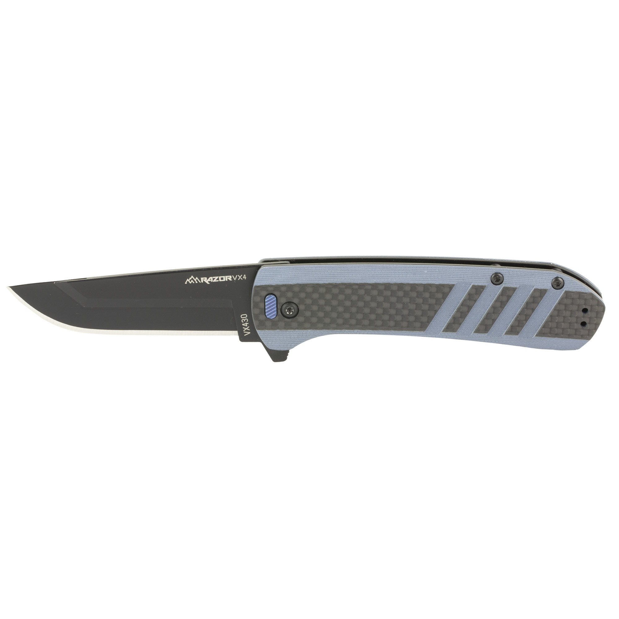 Outdoor Edge Razor VX4 Folding Knife 3 Blue G10 Carbon Fiber