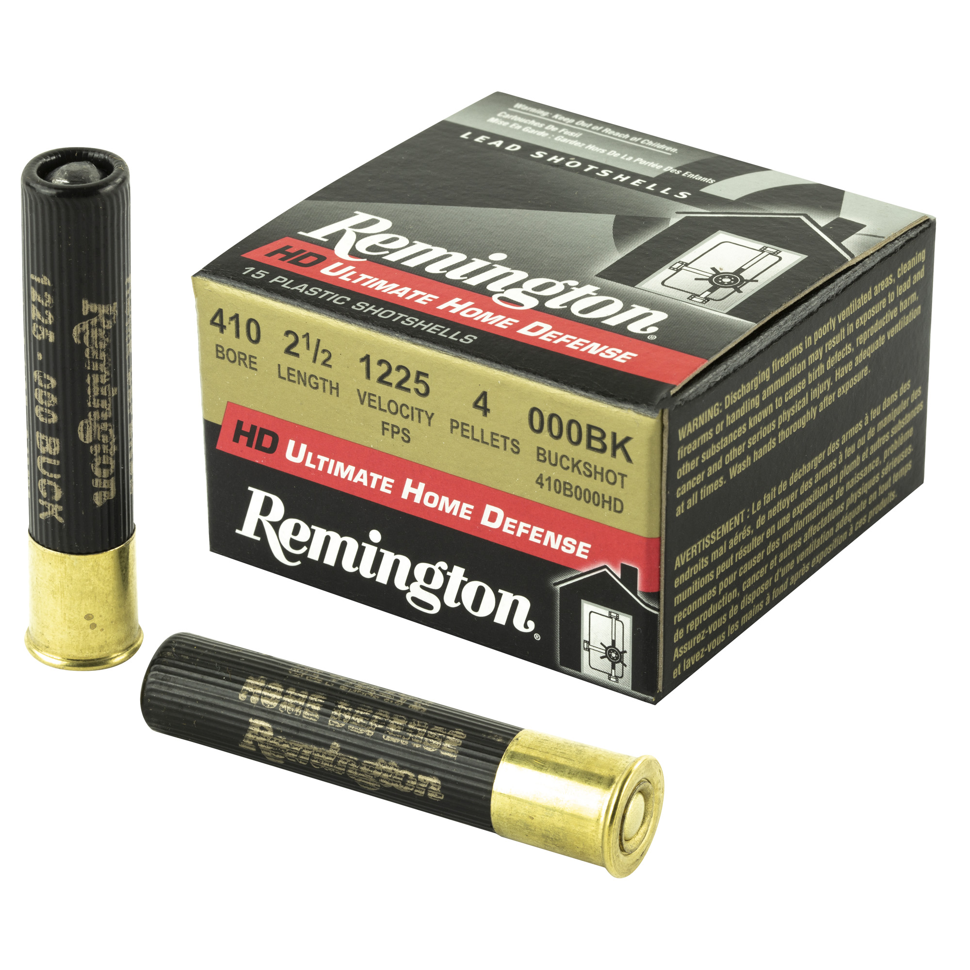 Remington Ultimate Defense 410GA 2.5 000 Buck 15 Round Box