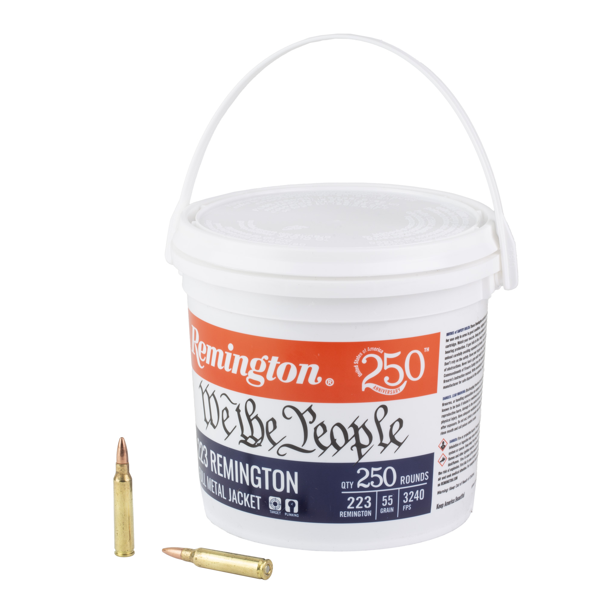 Remington 21388 223 Rem 55GR Fmj Ammunition 250/4