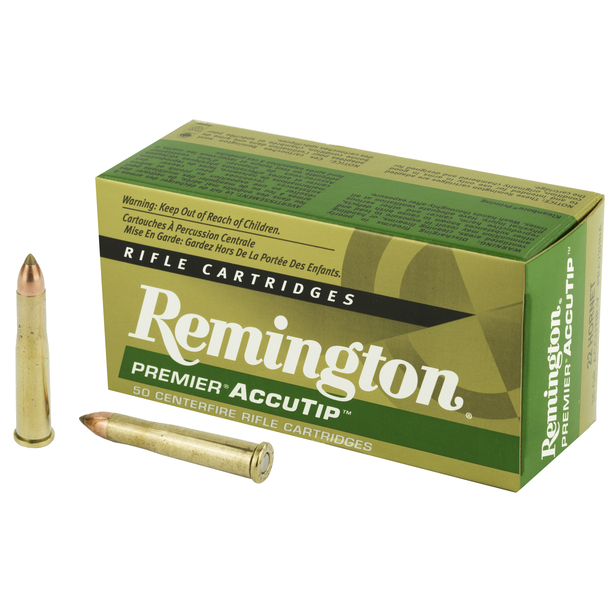 Remington Premier 22 Hornet 35 Gr Accutip-v Ammo 50 Rd