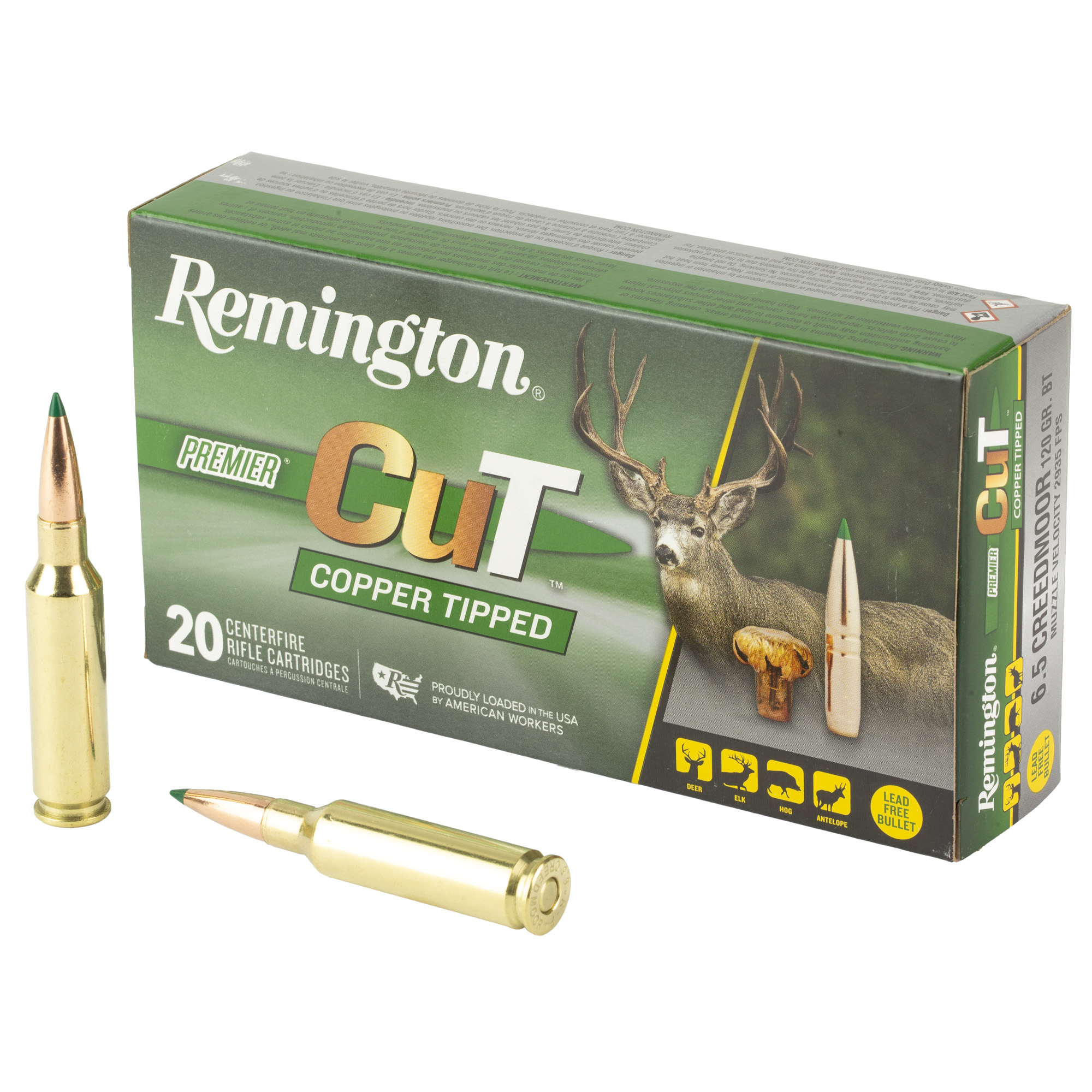 Remington 6.5 Creedmoor 120 Gr Premier Copper Tipped 20 Rd.