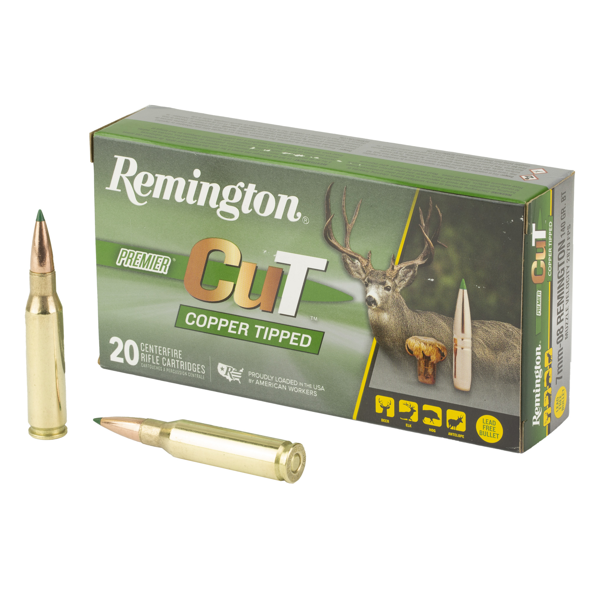 Remington 7MM-08 Rem 140 Gr Premier Copper Tipped 20RD