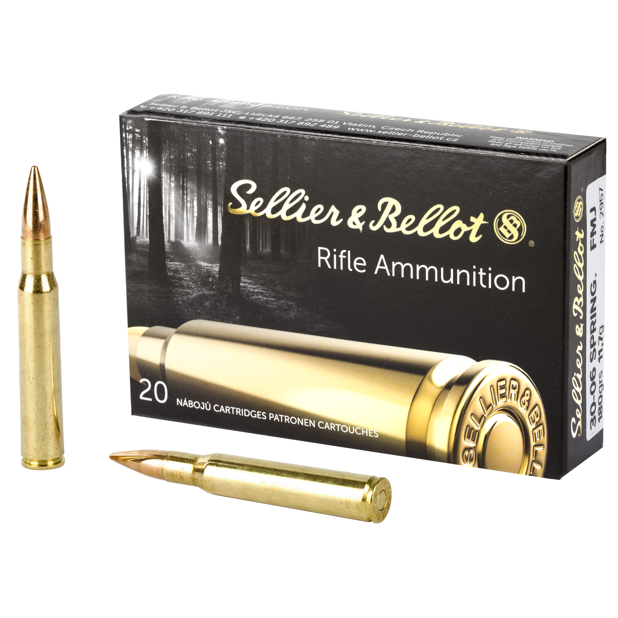 Sellier & Bellot 30-06 Springfield 180GR Fmj 20RD Box