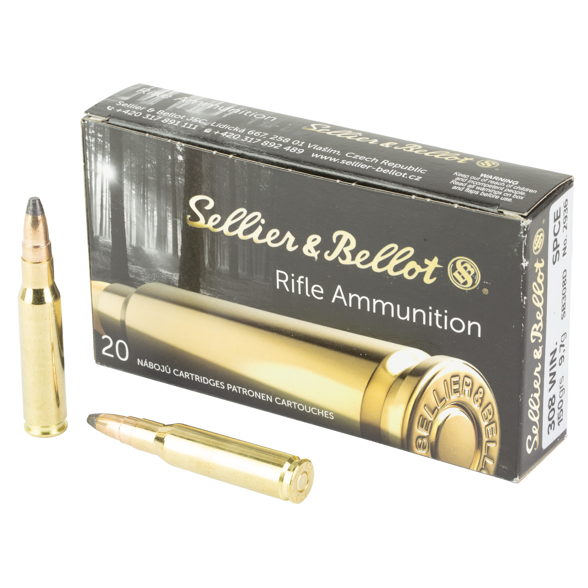 Sellier & Bellot 308 Win 150GR Spce 20RD Box 25 Boxes Per Case