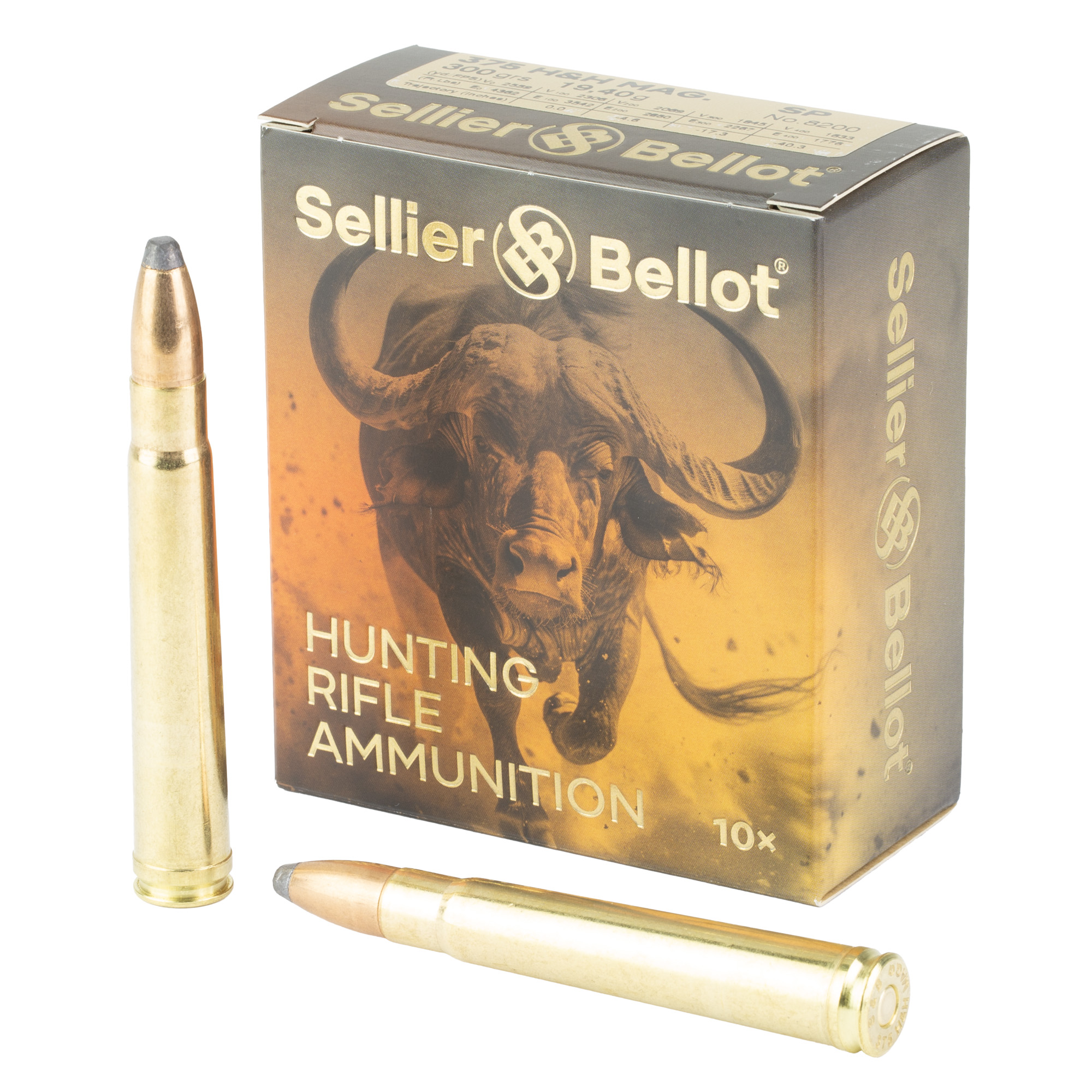 Sellier & Bellot 375 H&h Mag 300 Grain Soft Point 10 Round Box