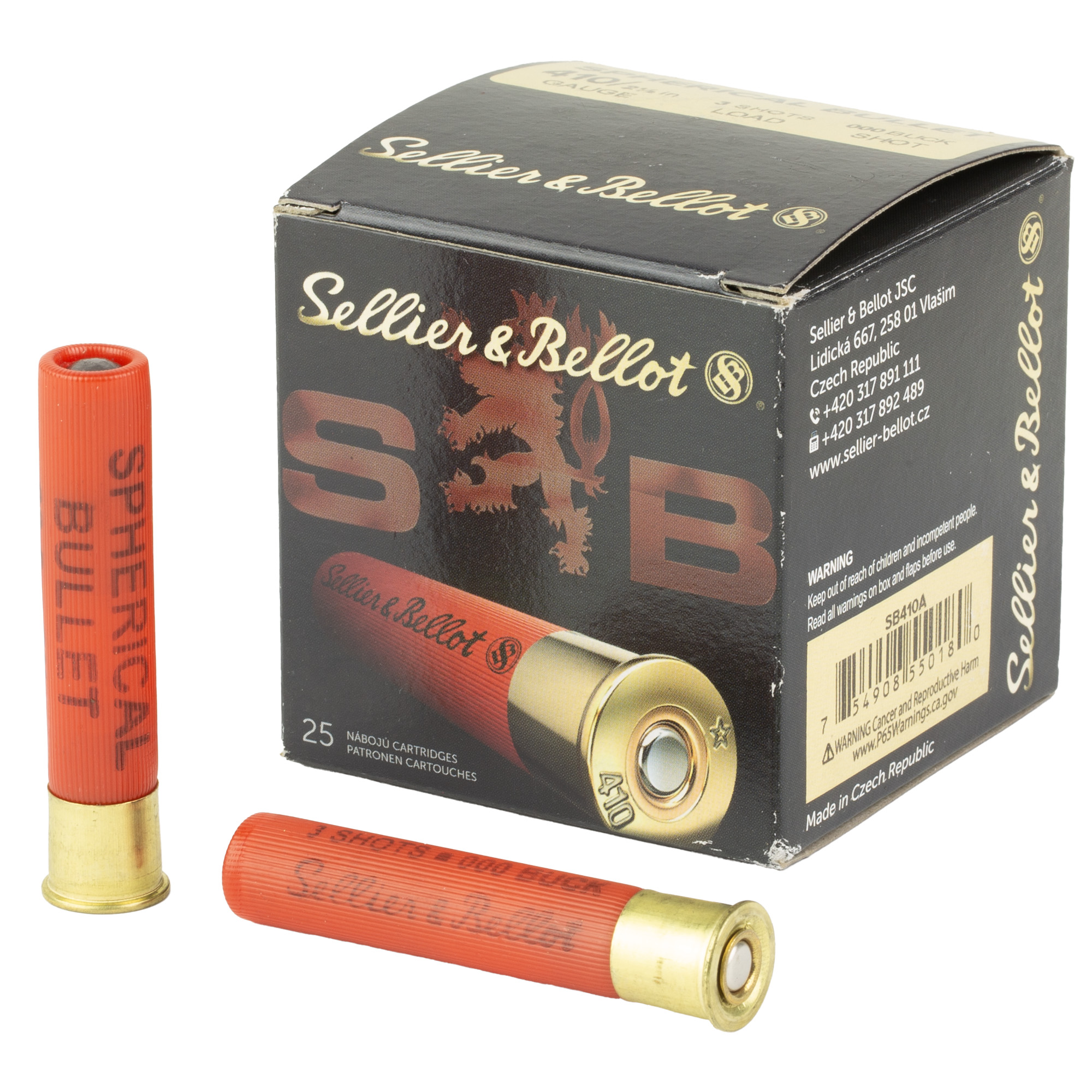 Sellier & Bellot 410 Gauge Buckshot 3 Pellet 2-1/2 25RD