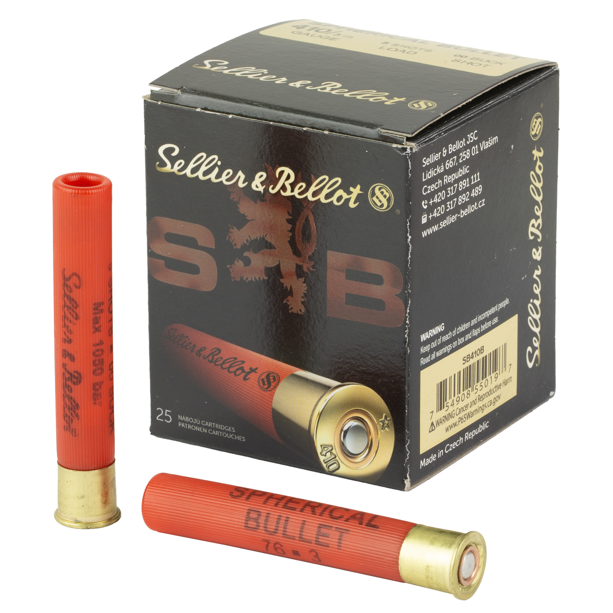 Sellier & Bellot Buckshot 410 Gauge 3 5 Pellet 25RD Box