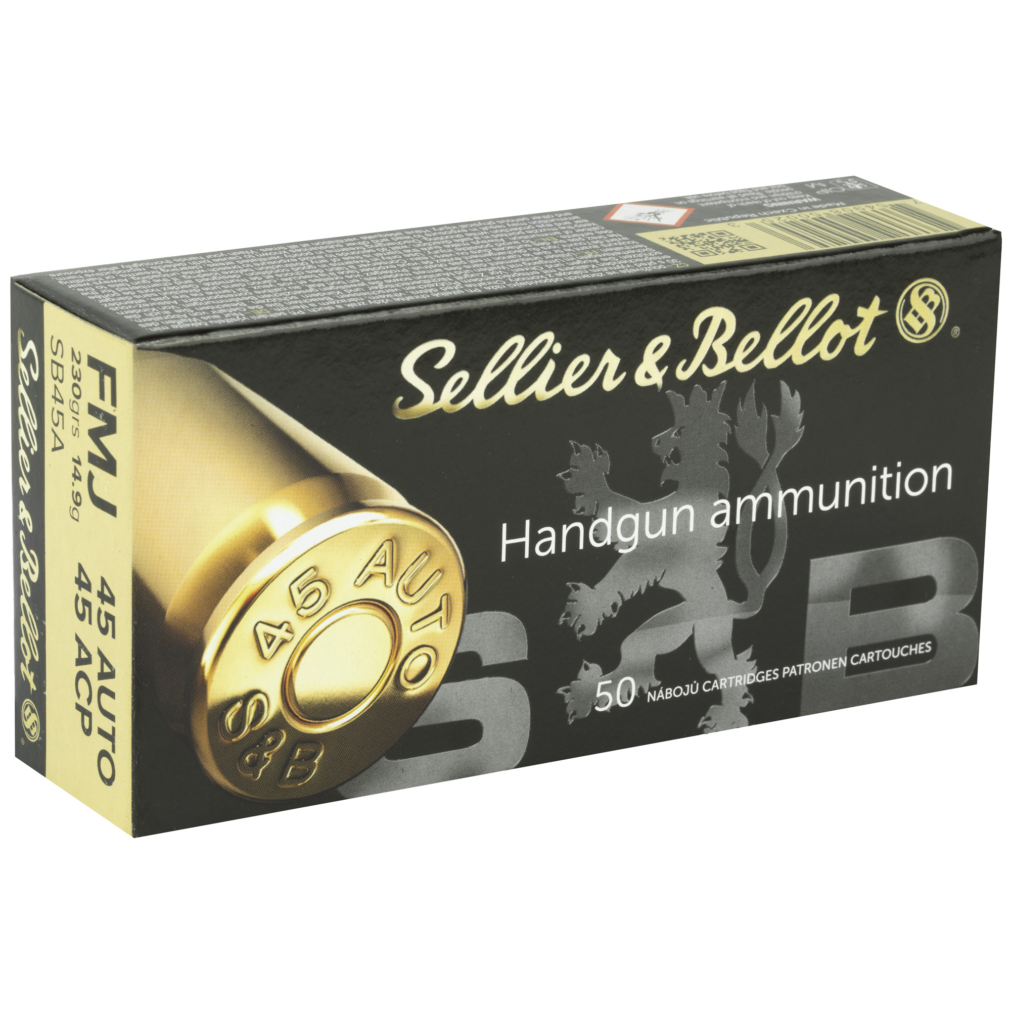 Sellier & Bellot 45ACP 230 Grain Full Metal Jacket 1000RD Case
