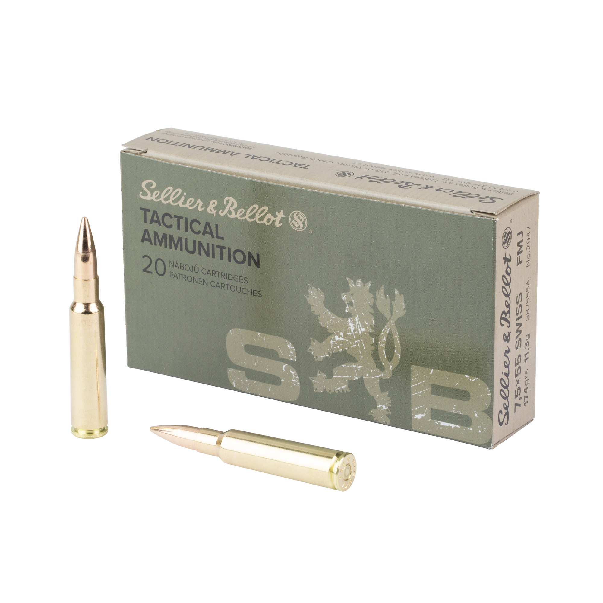 S&b 7.5X55 Swiss 174GR Fmj 20/400