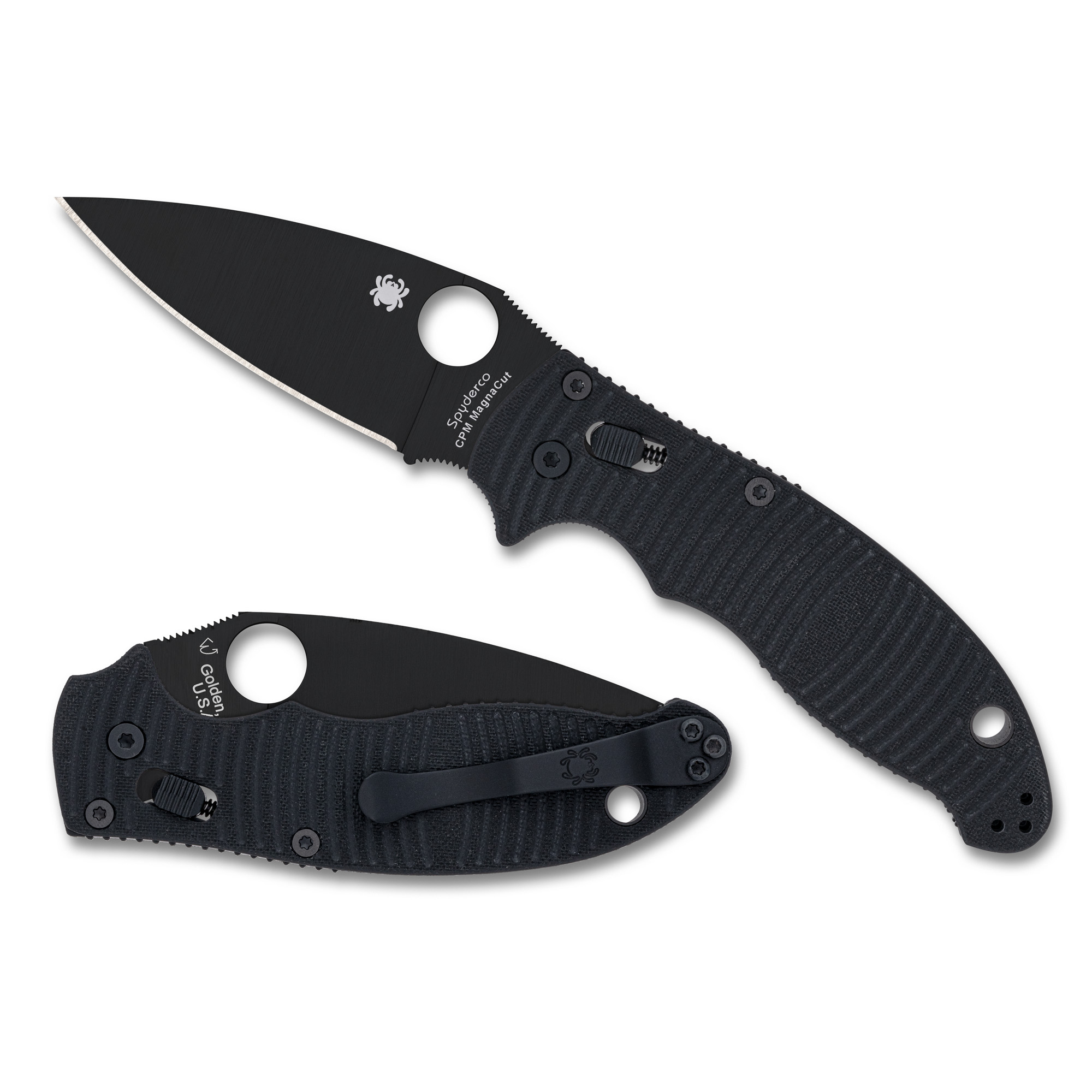 Spyderco Manix 2 Salt Folding Knife 3.37 Black