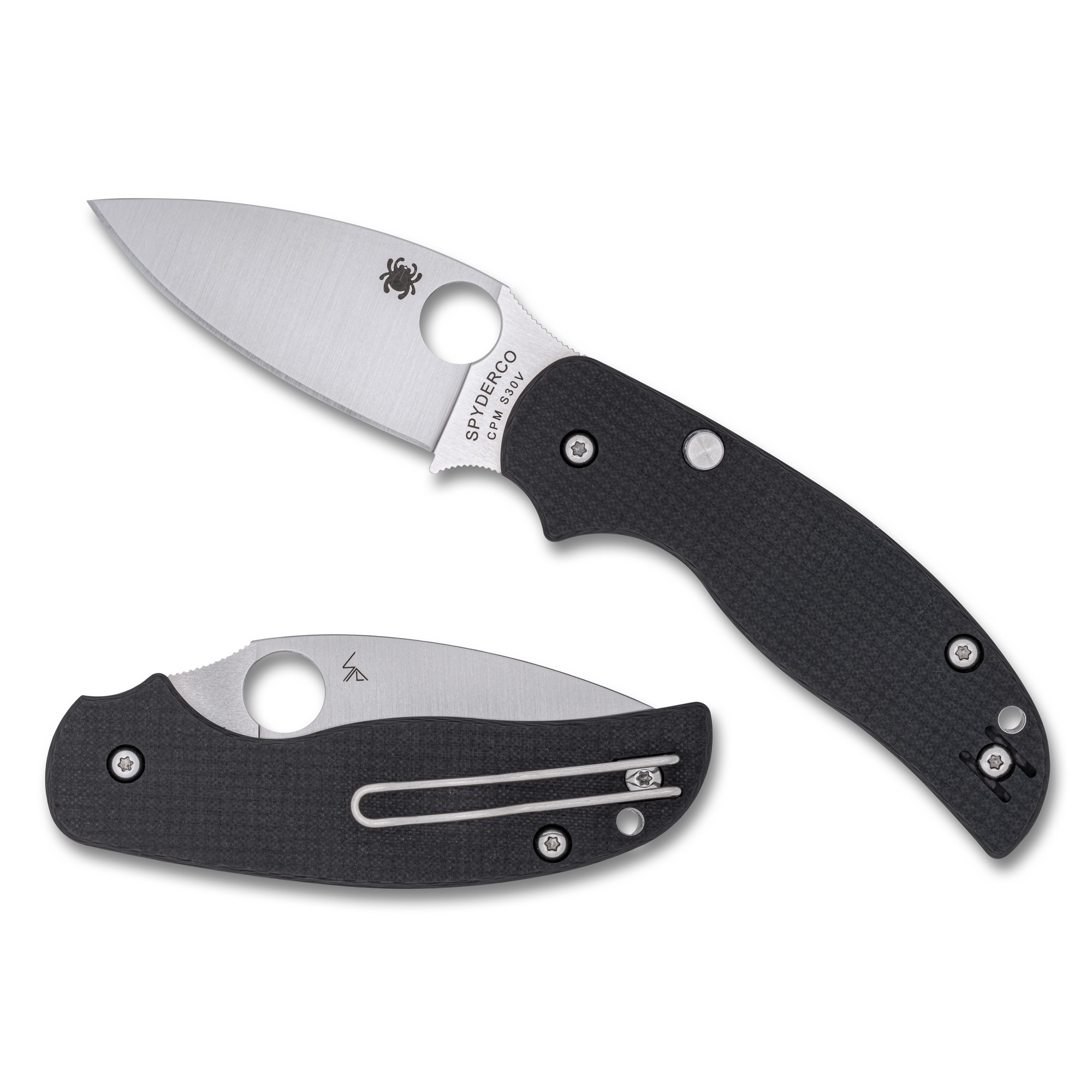 Spyderco Sage 6 Folding Knife 3 Satin Blade Black Carbon Fiber
