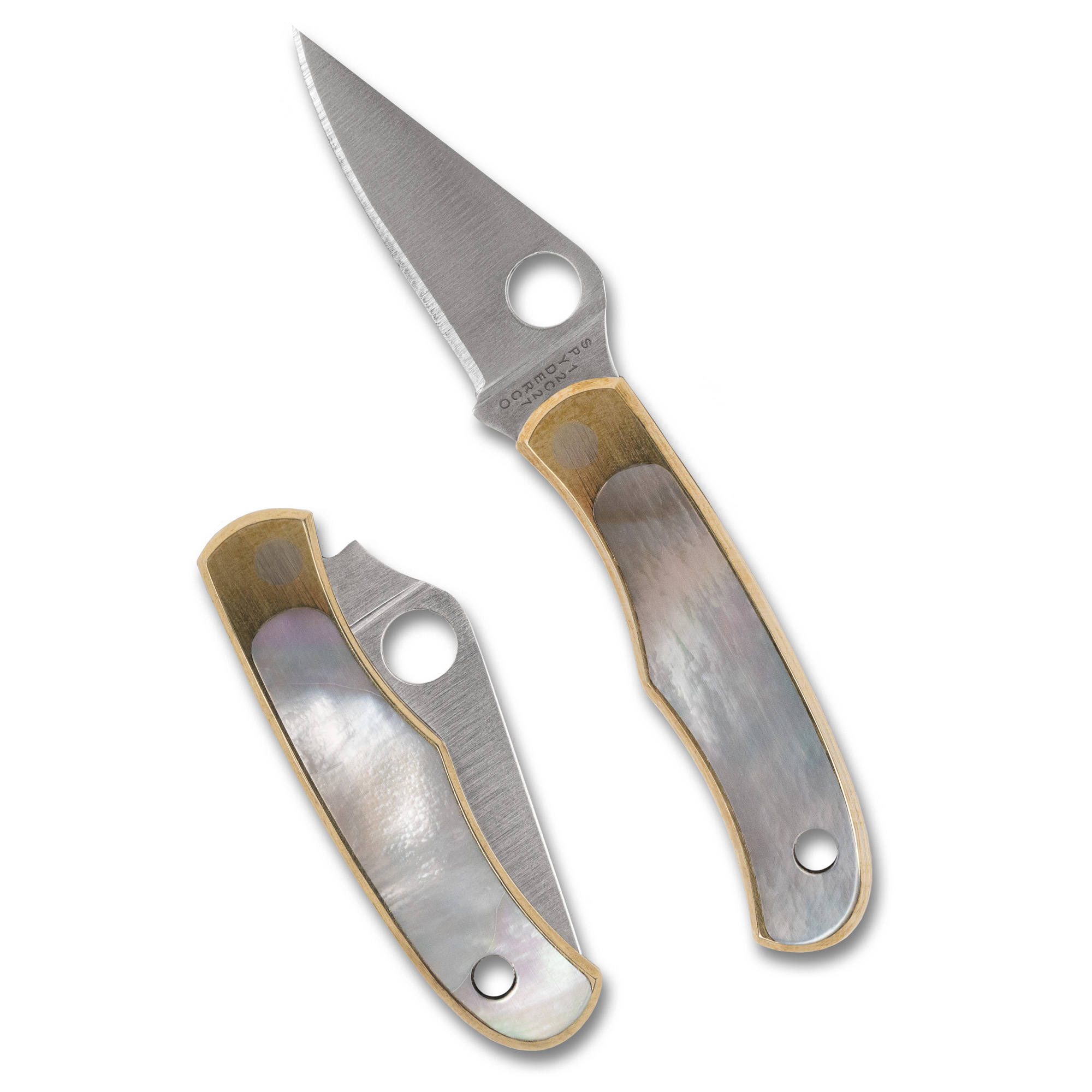 Spyderco Bug 1.25 Nickel Silver Abalone Folding Knife