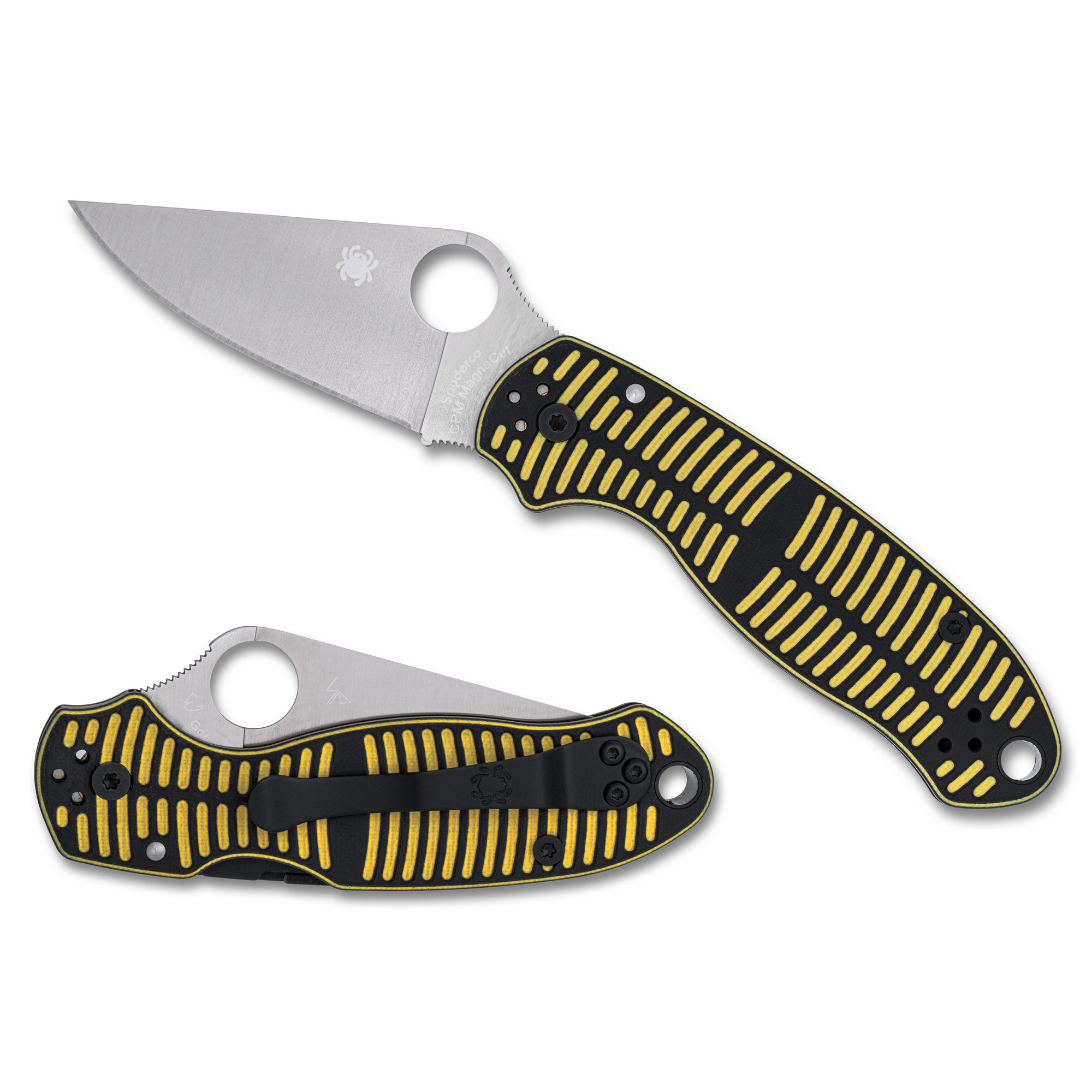 Spyderco Para 3 Salt Folding Knife 2.93 Yellow/black