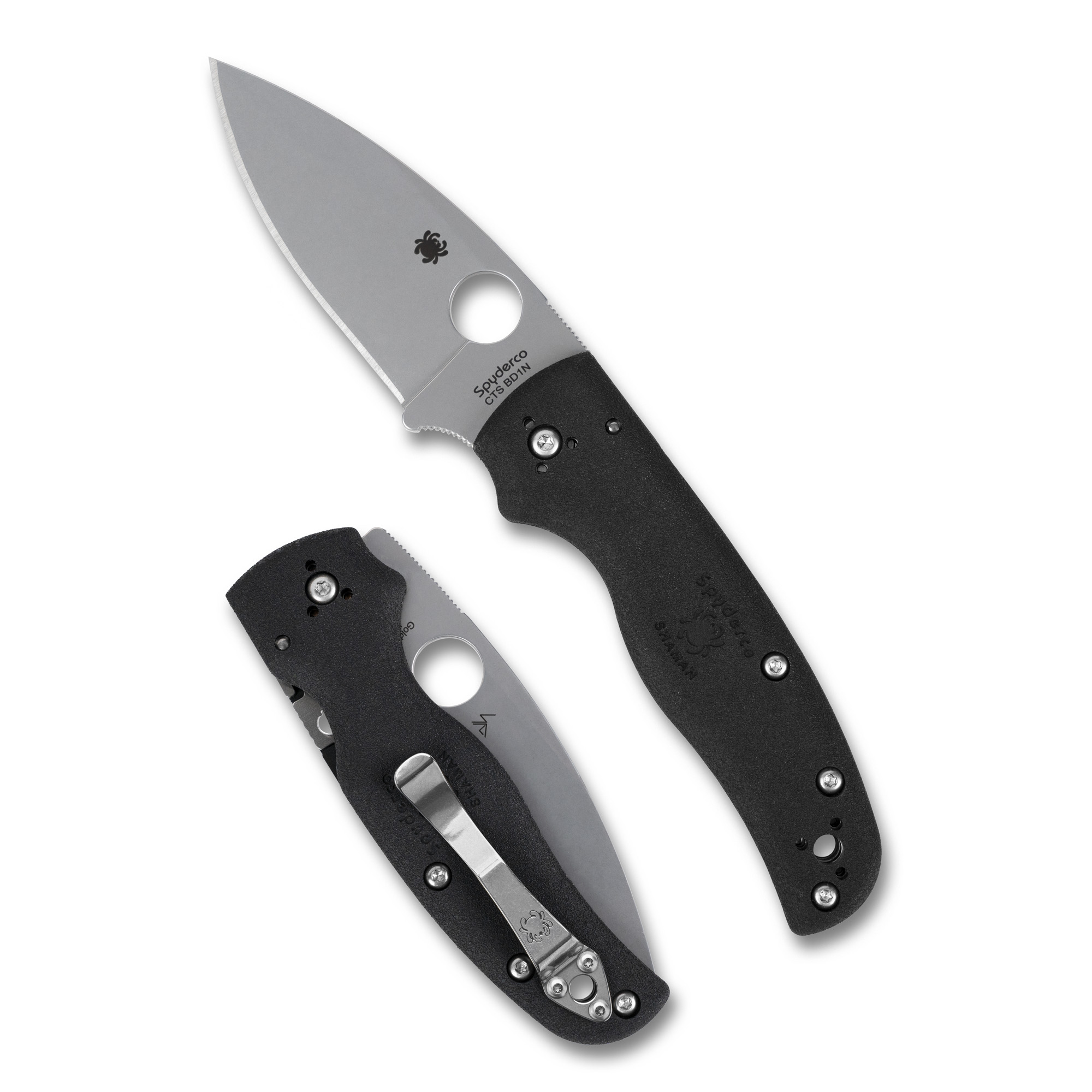 Spyderco Shaman Lightweight Folding Knife 3.58 Black/silver