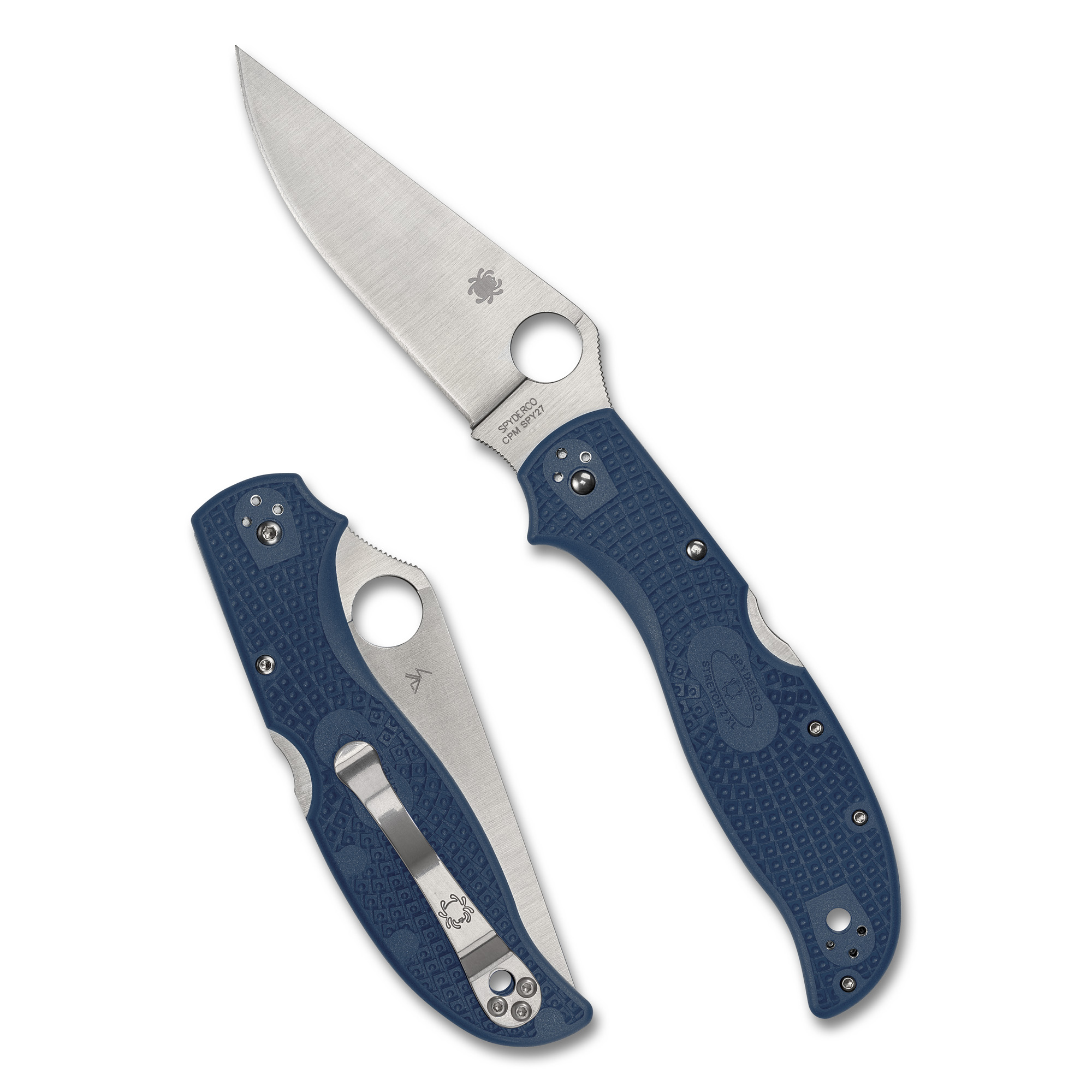 Spyderco Stretch 2 Xl Lightweight Folding Knife 3.99 Blue