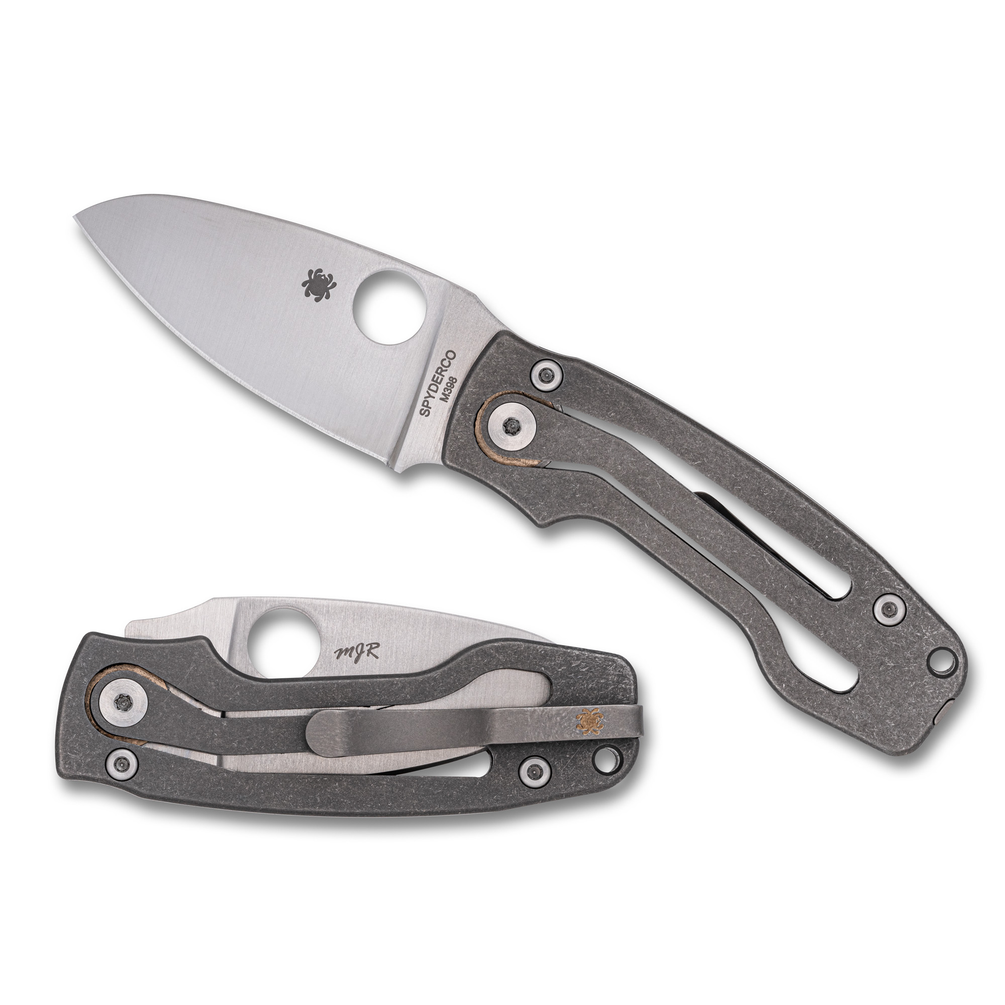 Spyderco Pits 2 Slipit Ti 2.74 Gray Folding Knife