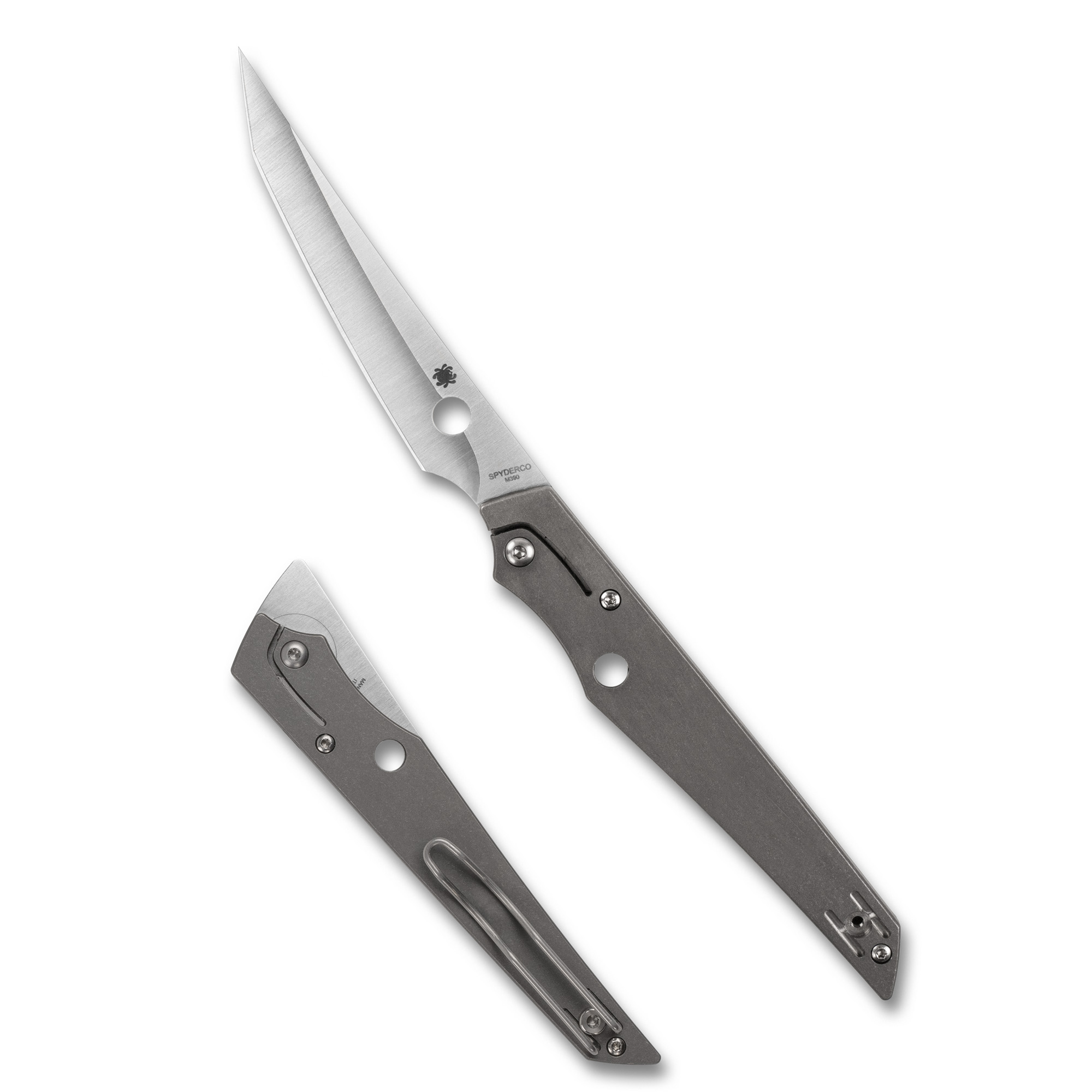 Spyderco Cobol Folding Knife 3.63 Gray Titanium