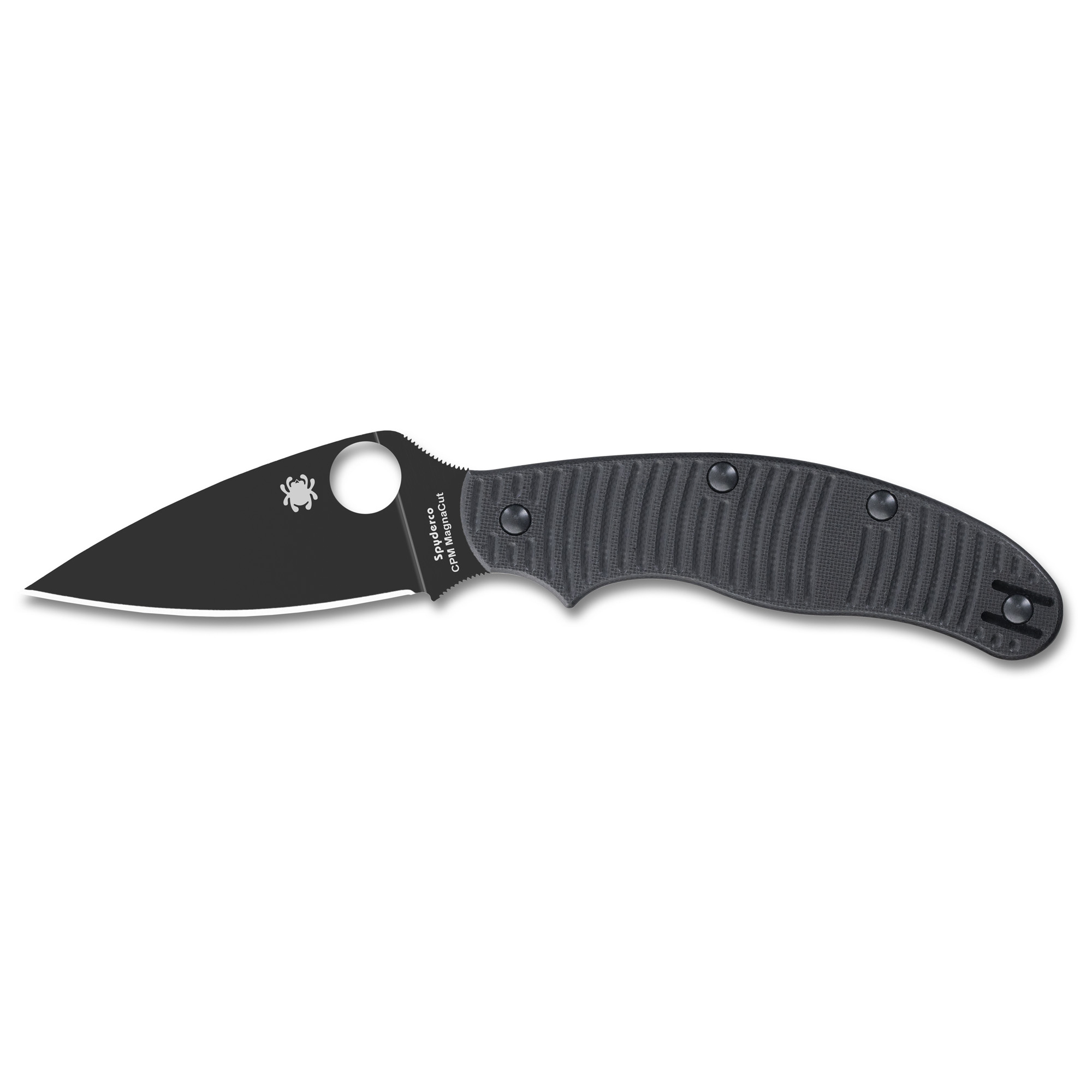 Spyderco Uk Penknife Salt Black 2.95 Folding Knife
