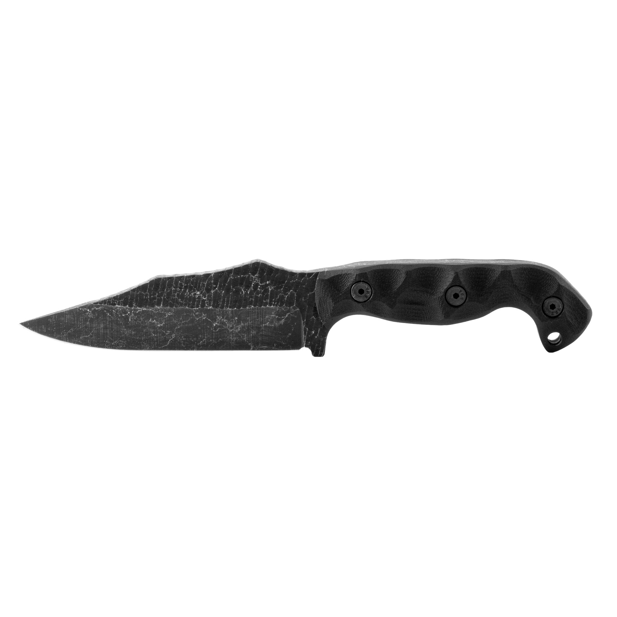 Stroup TU1 4.5 Fixed Blade Knife - Acid Etched Black G10