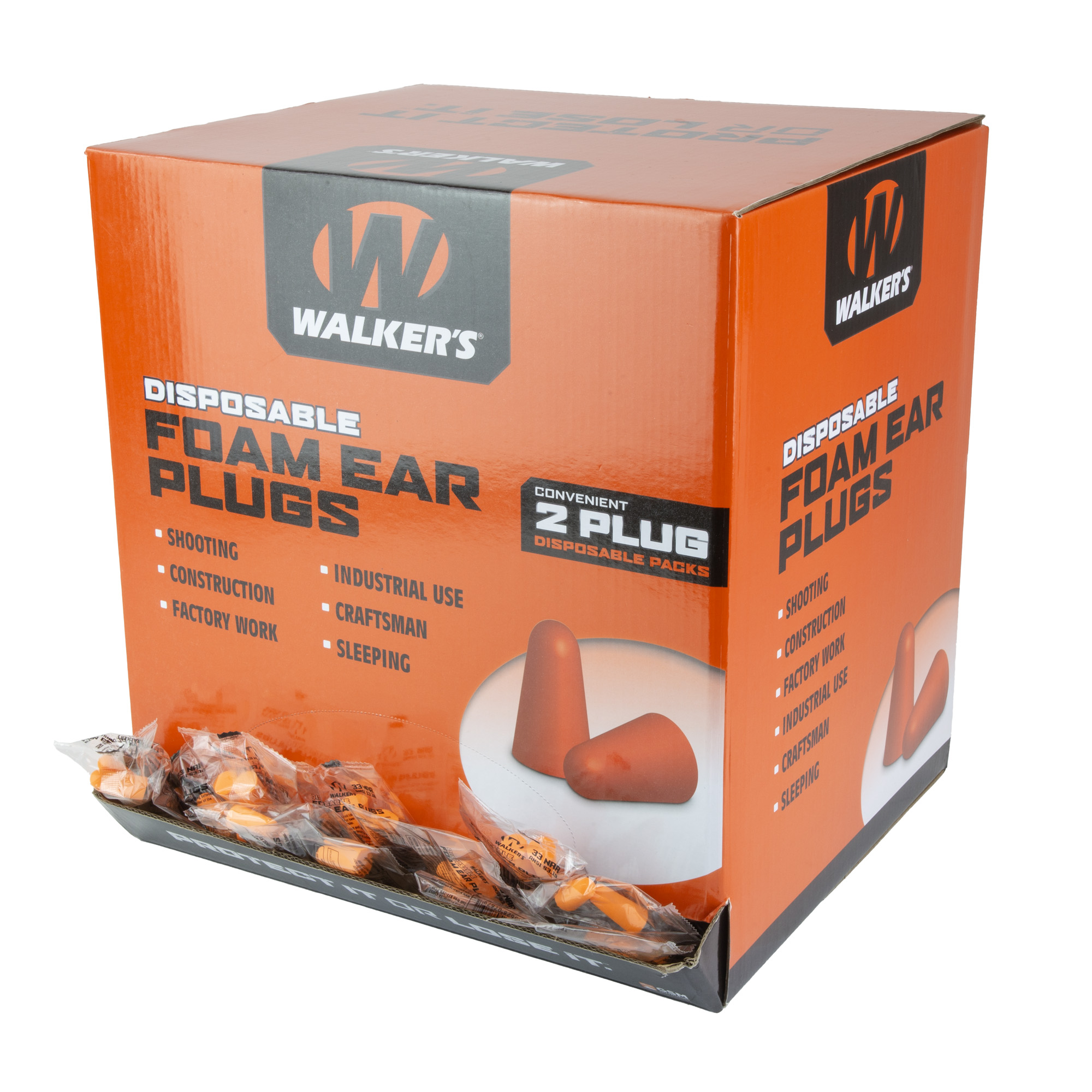Walkers Foam Ear Plugs 1000PK Box