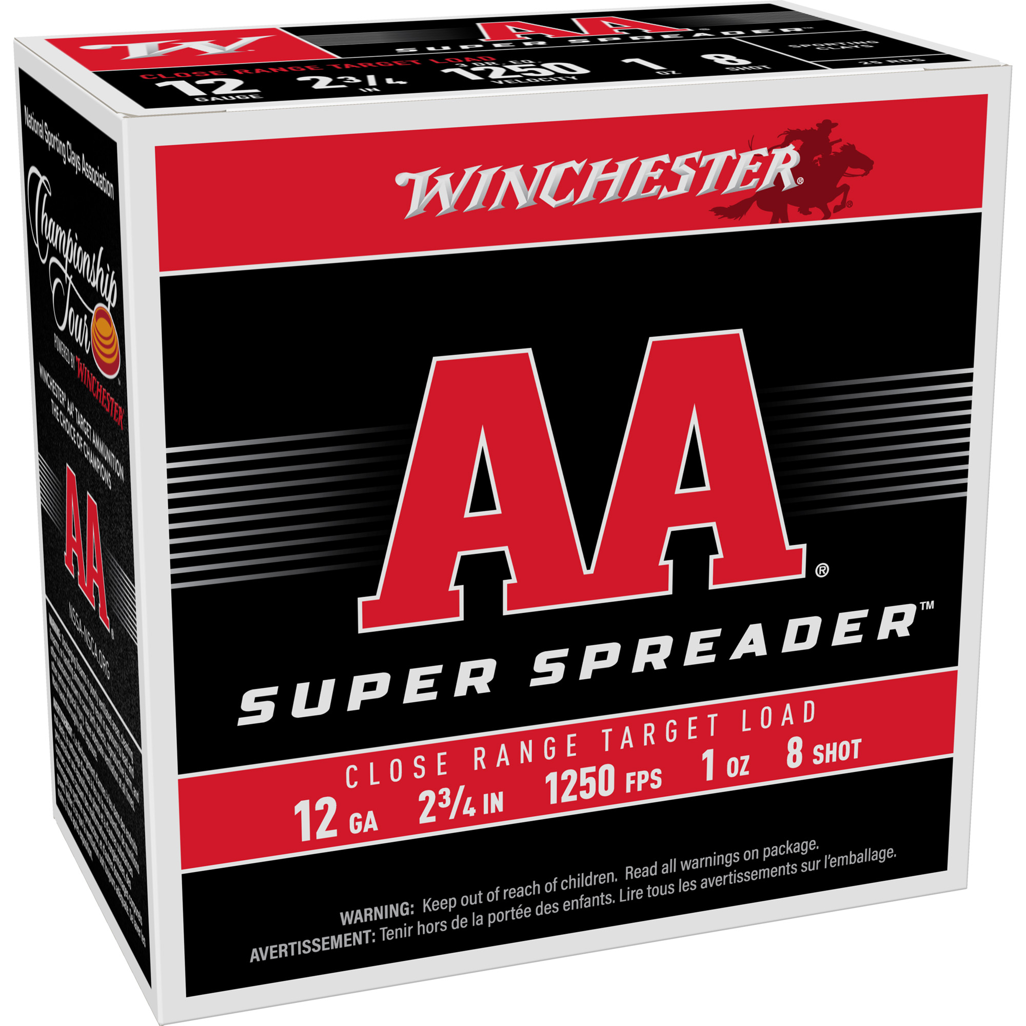 Winchester Aa Spreader 12 Gauge 2-3/4 8 1 Oz 25 Rounds