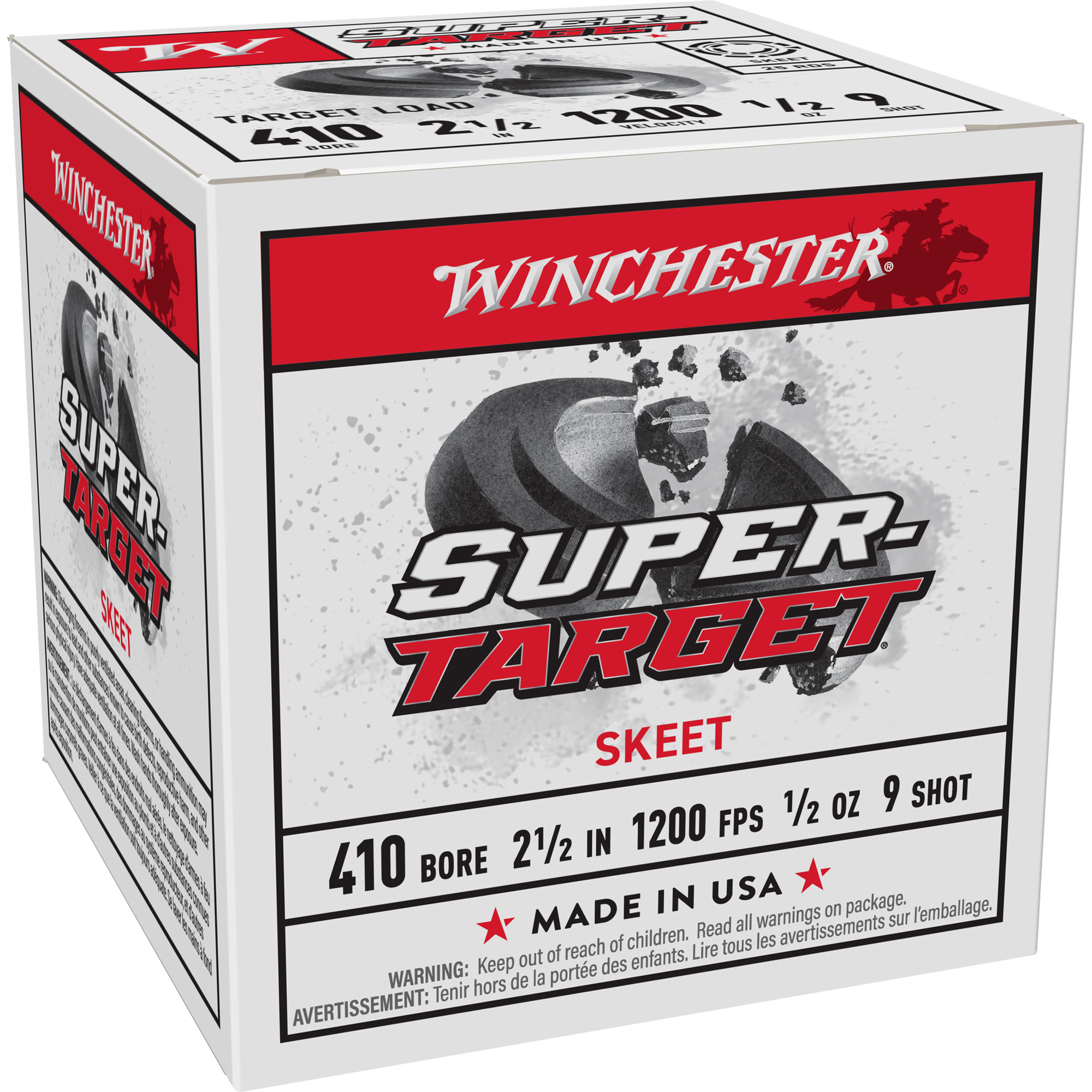 Winchester Super Target 410 Bore 2.5 9 1/2 Oz Shotshell, 25 Round Box