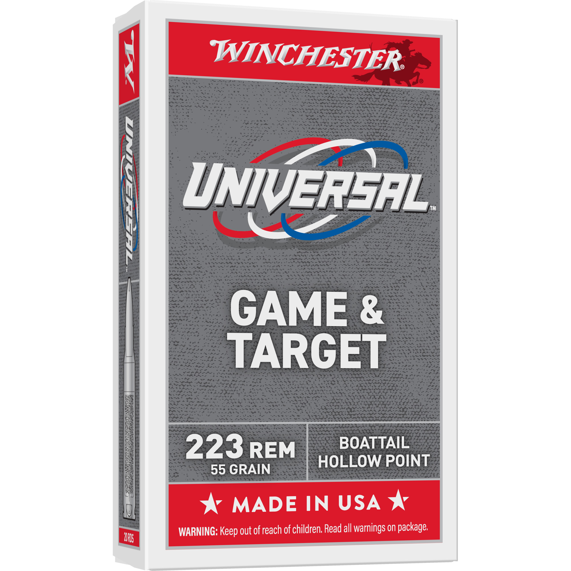 Winchester 223 Rem 55 Grain Fmj 20 Round Box