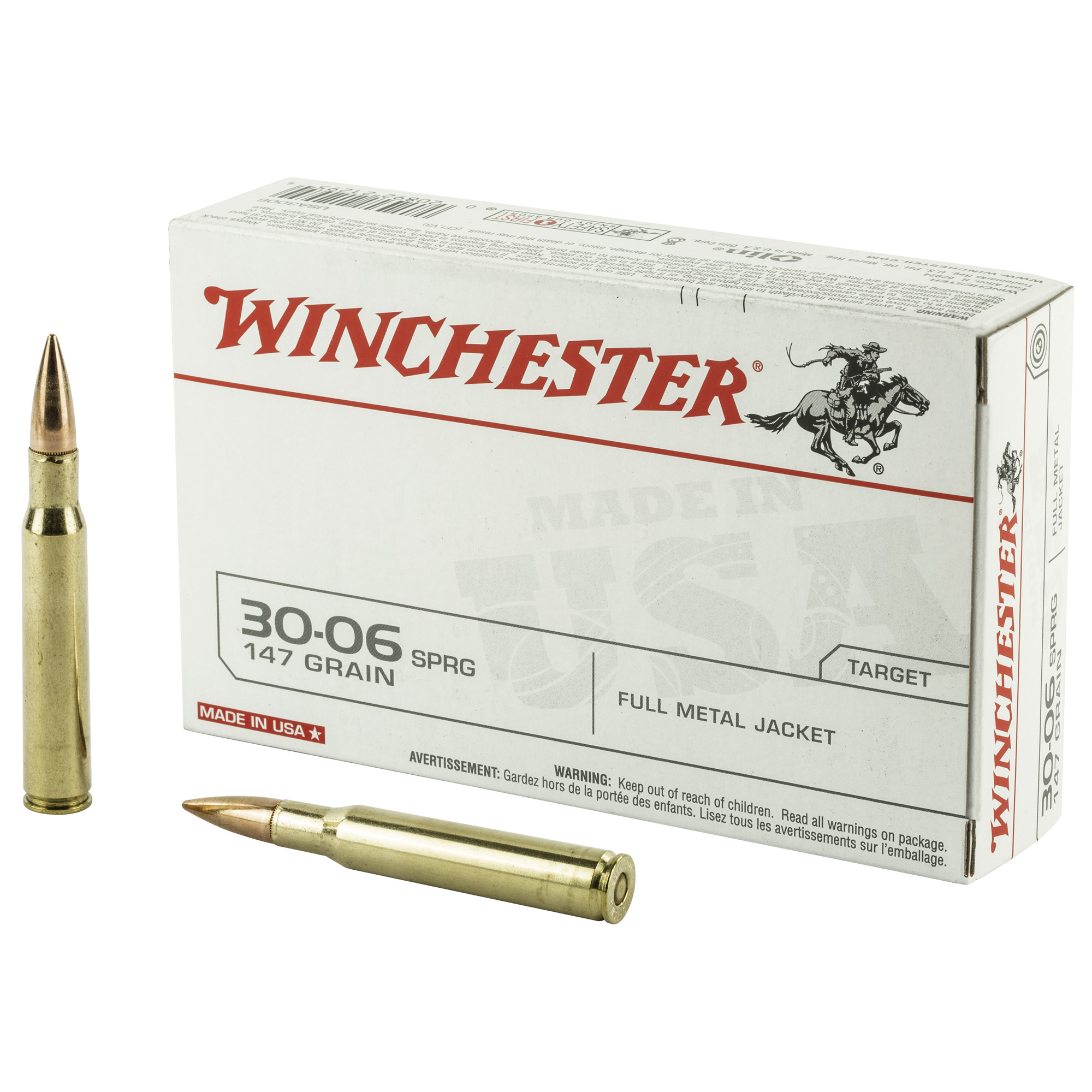 Winchester 30-06 Springfield 147GR Fmj 20 Round Box