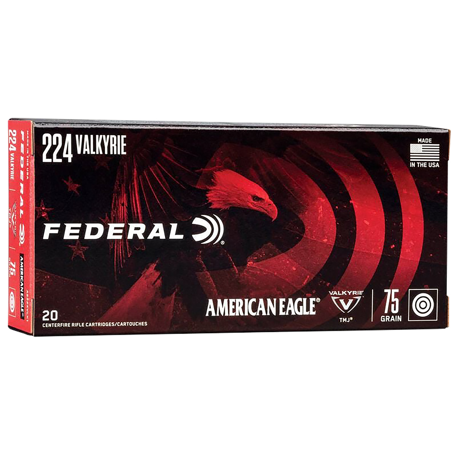 Federal American Eagle 224 Valkyrie 75GR Tmj 20RD
