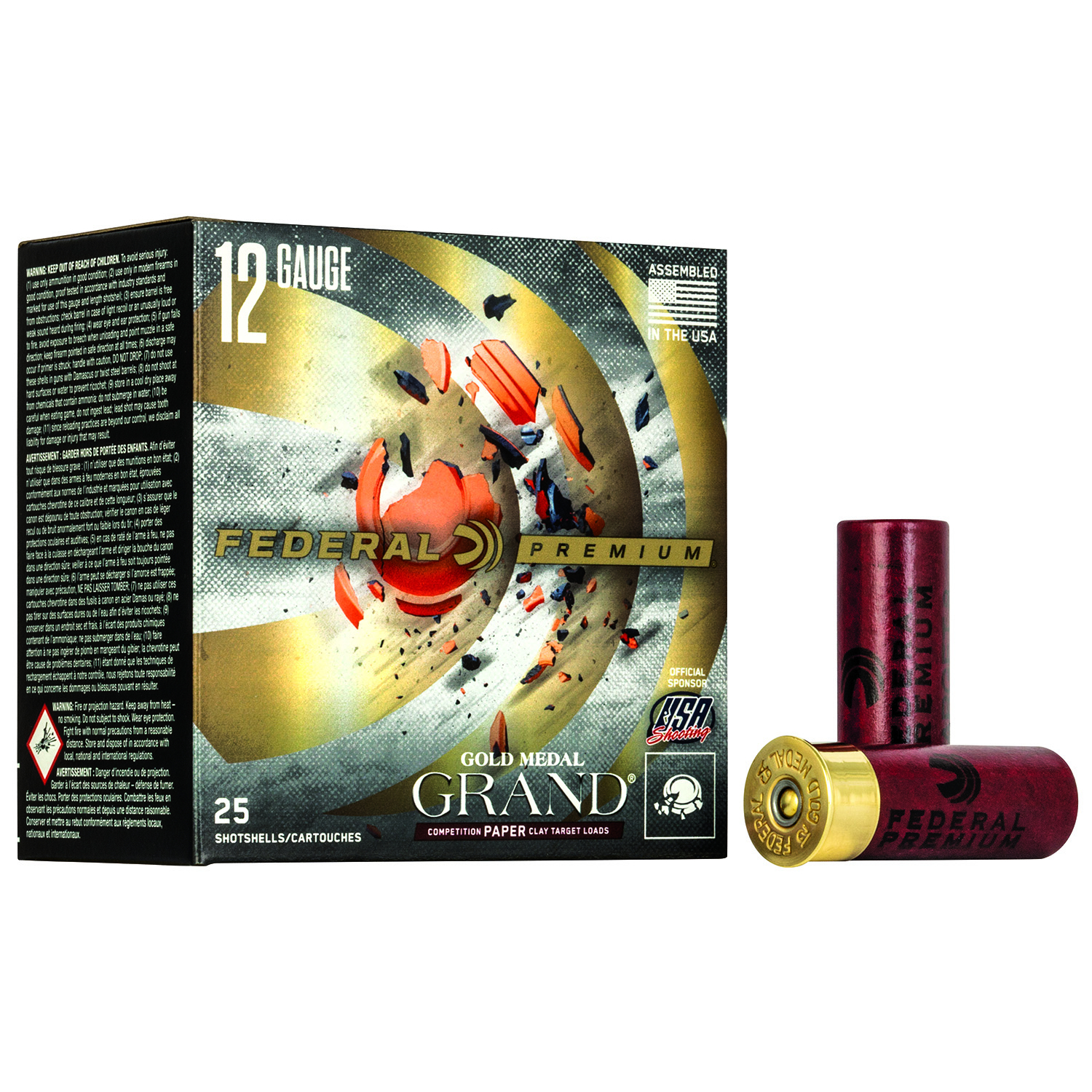 Federal Premium Gold Medal Paper 12GA 2-3/4 1-1/8OZ 7.5 Shot 25RD