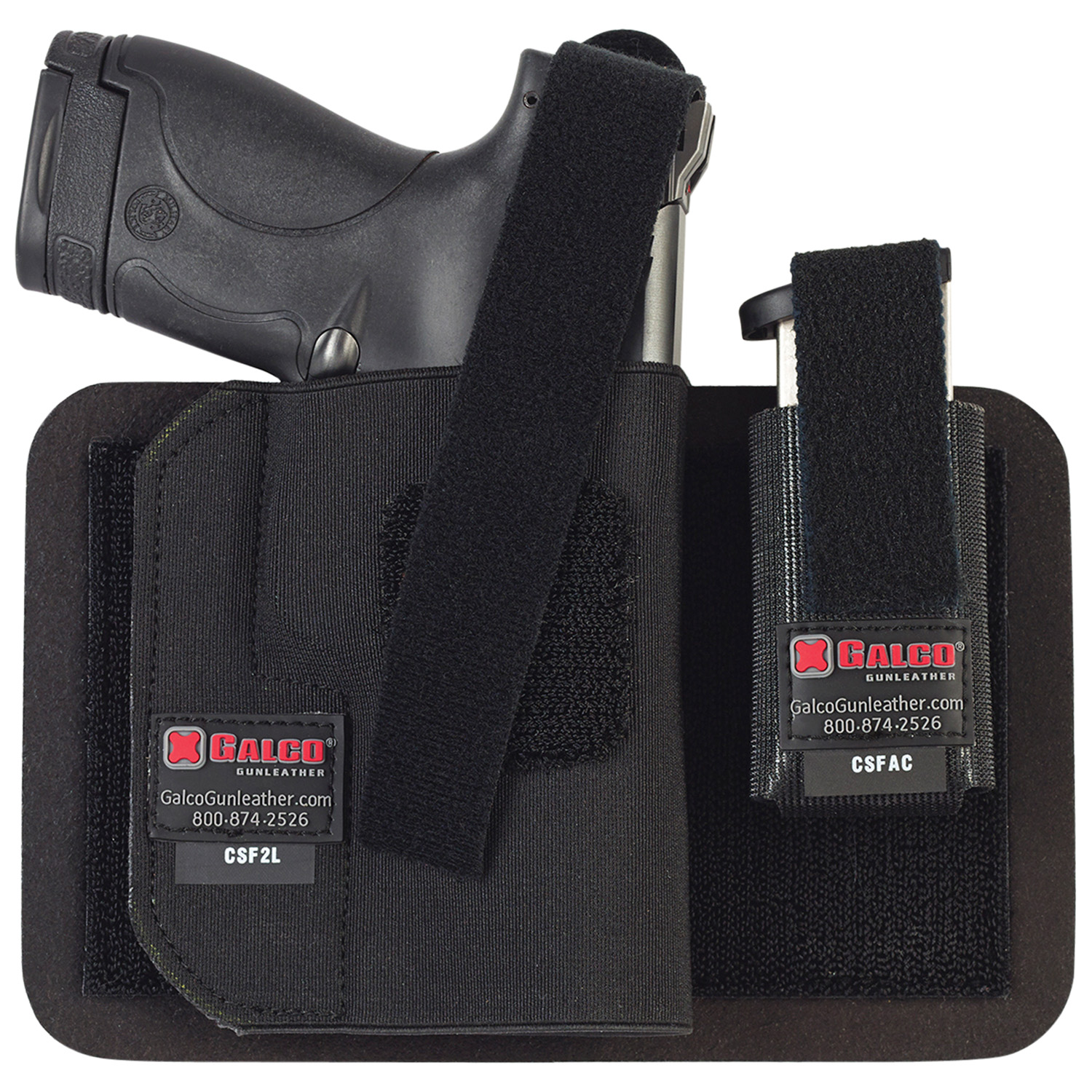 Galco CSBK2L Carrysafe 2.0 Black Nylon Clip-on Holster