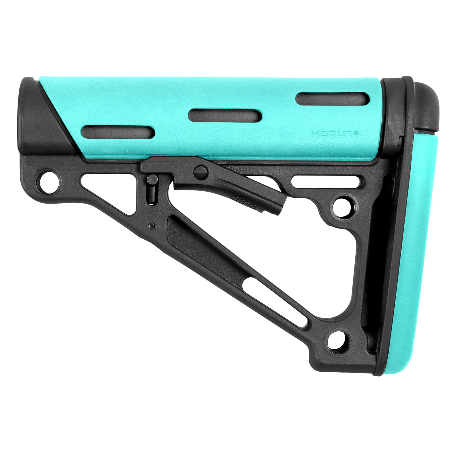 Hogue 13440 AR15 Overmolded Collapsible Buttstock Aqua