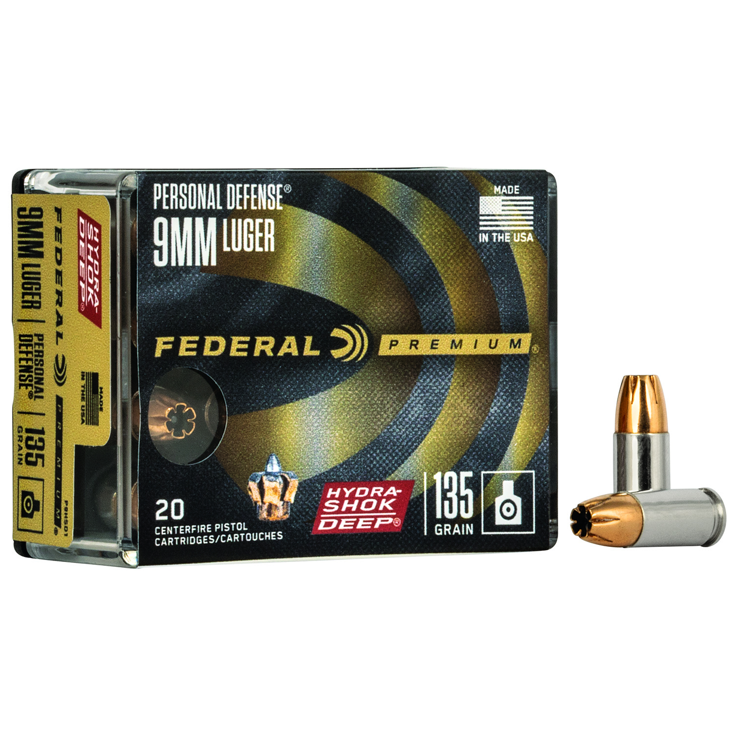 Federal Premium Hydra Shok Deep 9MM Luger 135GR 20RD
