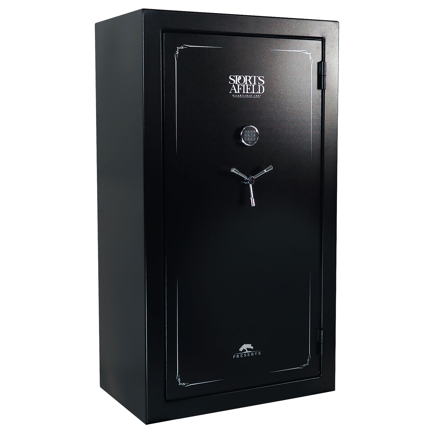 Sports Afield Preserve SECSA7240P Gun Safe - 60 + 8 Capacity, Black