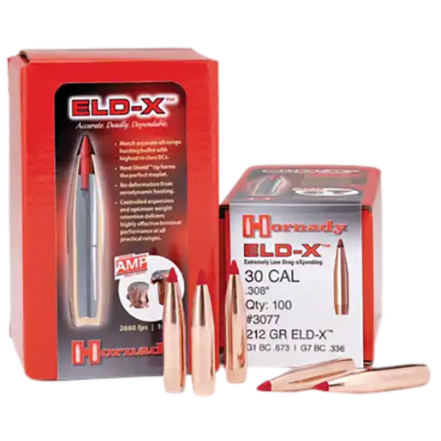 Hornady Bullets 7MM 284 162GR Eld-x 100 Box