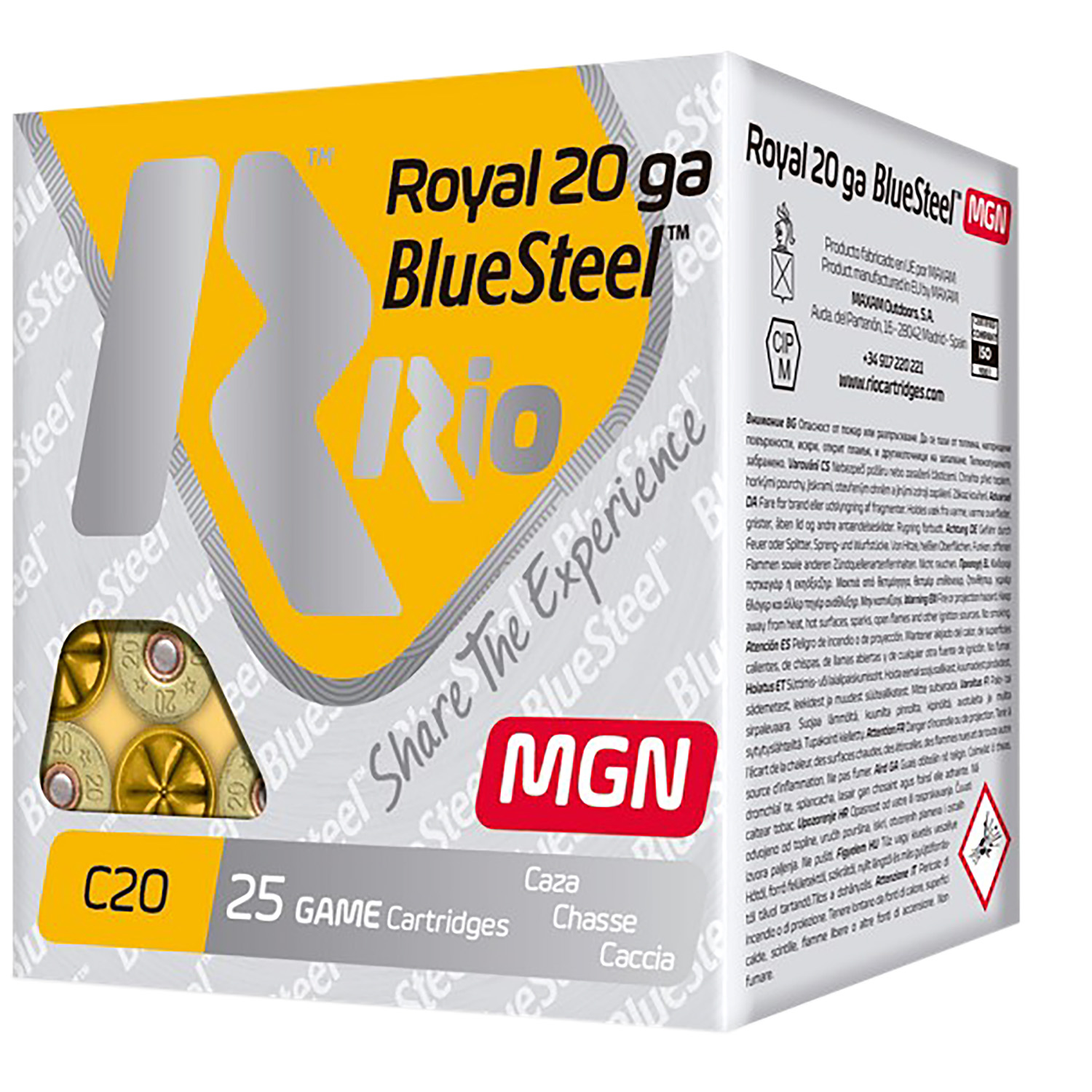 Rio RBSM202 Bluesteel Royal 20 Gauge 3 1 Oz 2 Shot 25/10