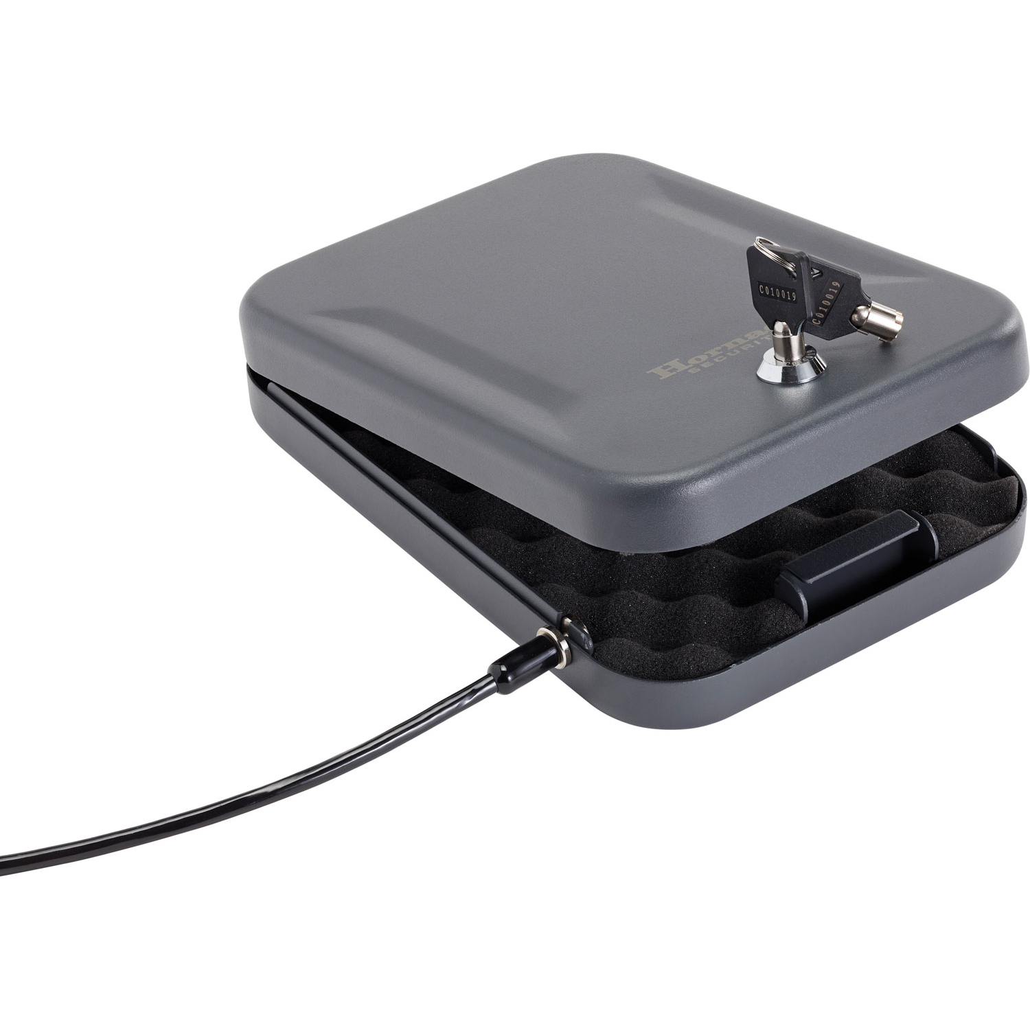 Hornady Lock Box Large - Key Entry Black Steel
