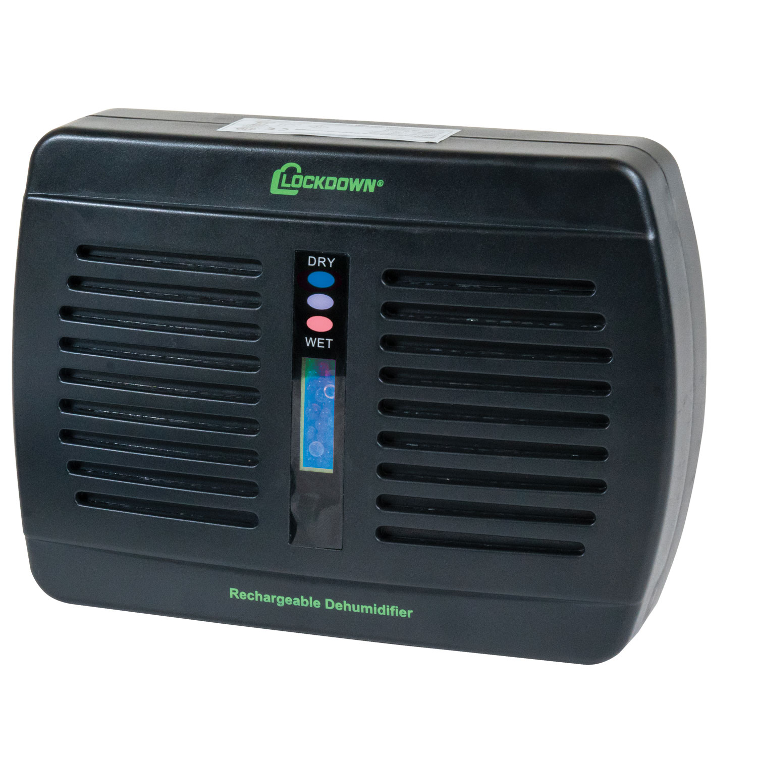 Lockdown Rechargeable Dehumidifier - 333 Cu Ft, Compact, Black