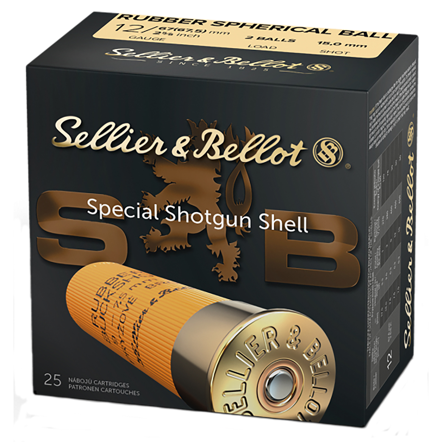 Sellier & Bellot 12GA Rubber Ball 25 Rounds